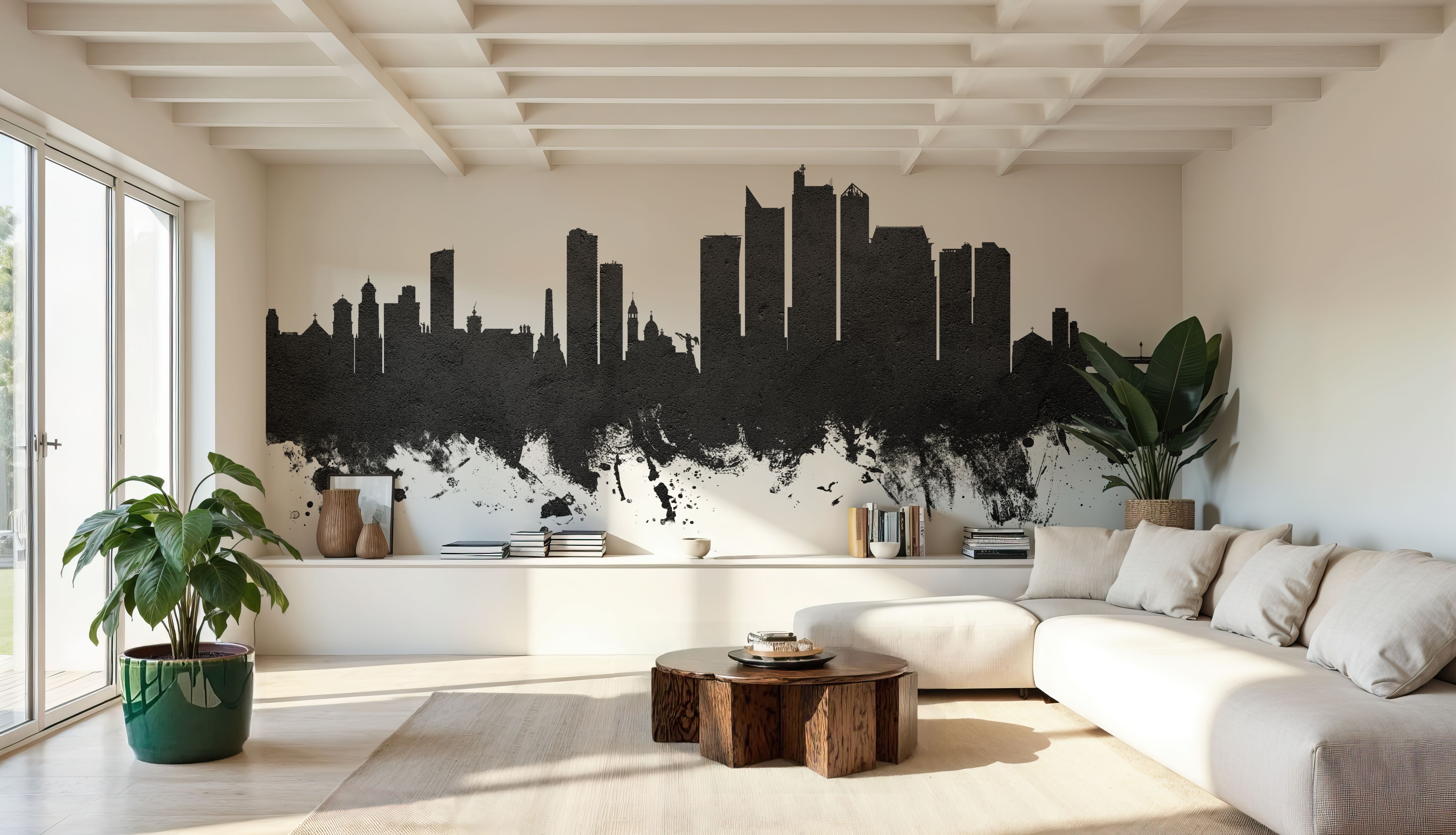 Manila Philippines Skyline Black & White