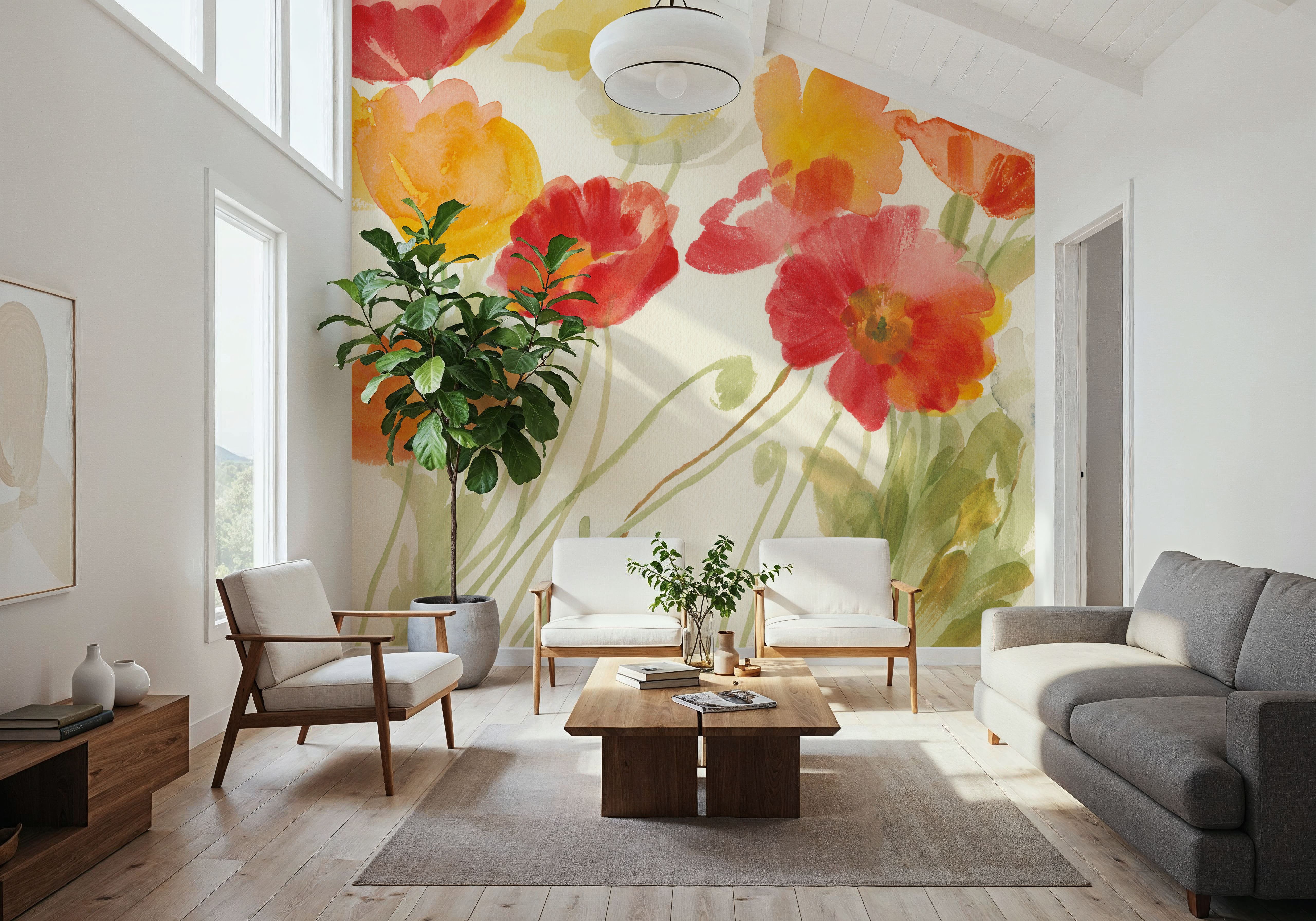 Bright Poppies I