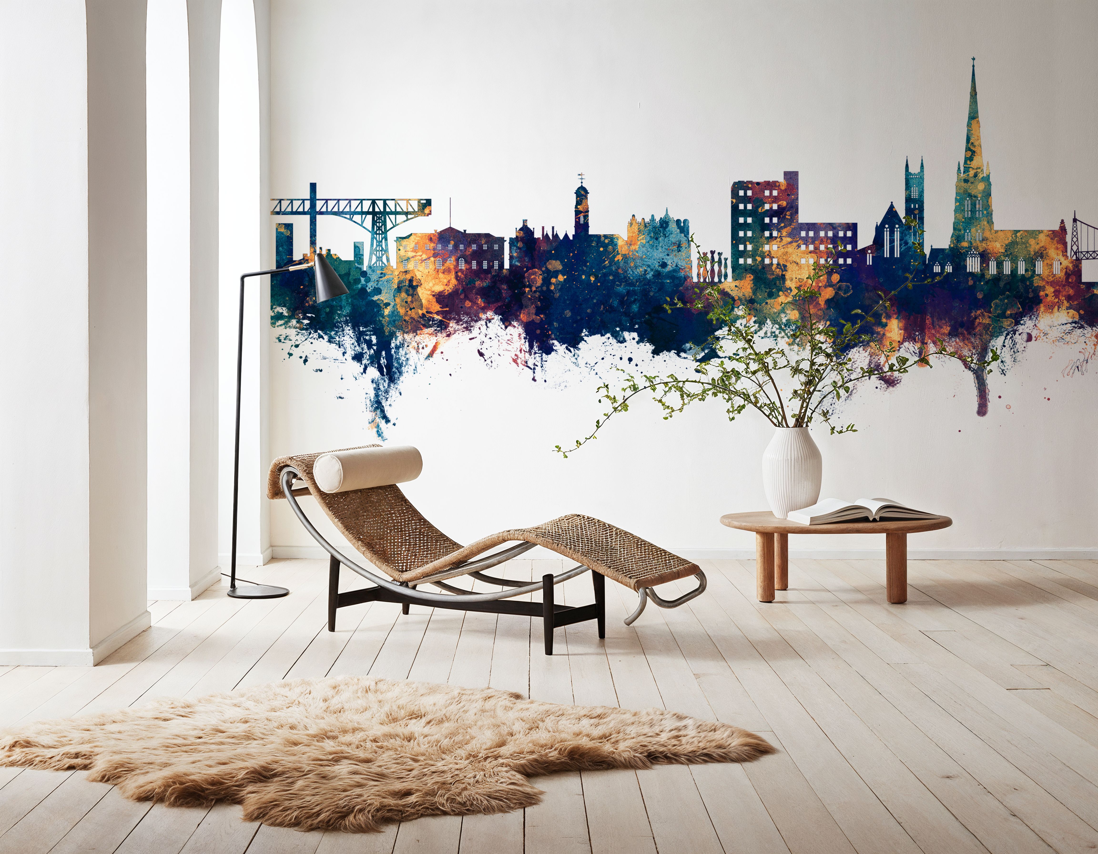 Warrington England Skyline Blue & Bronze