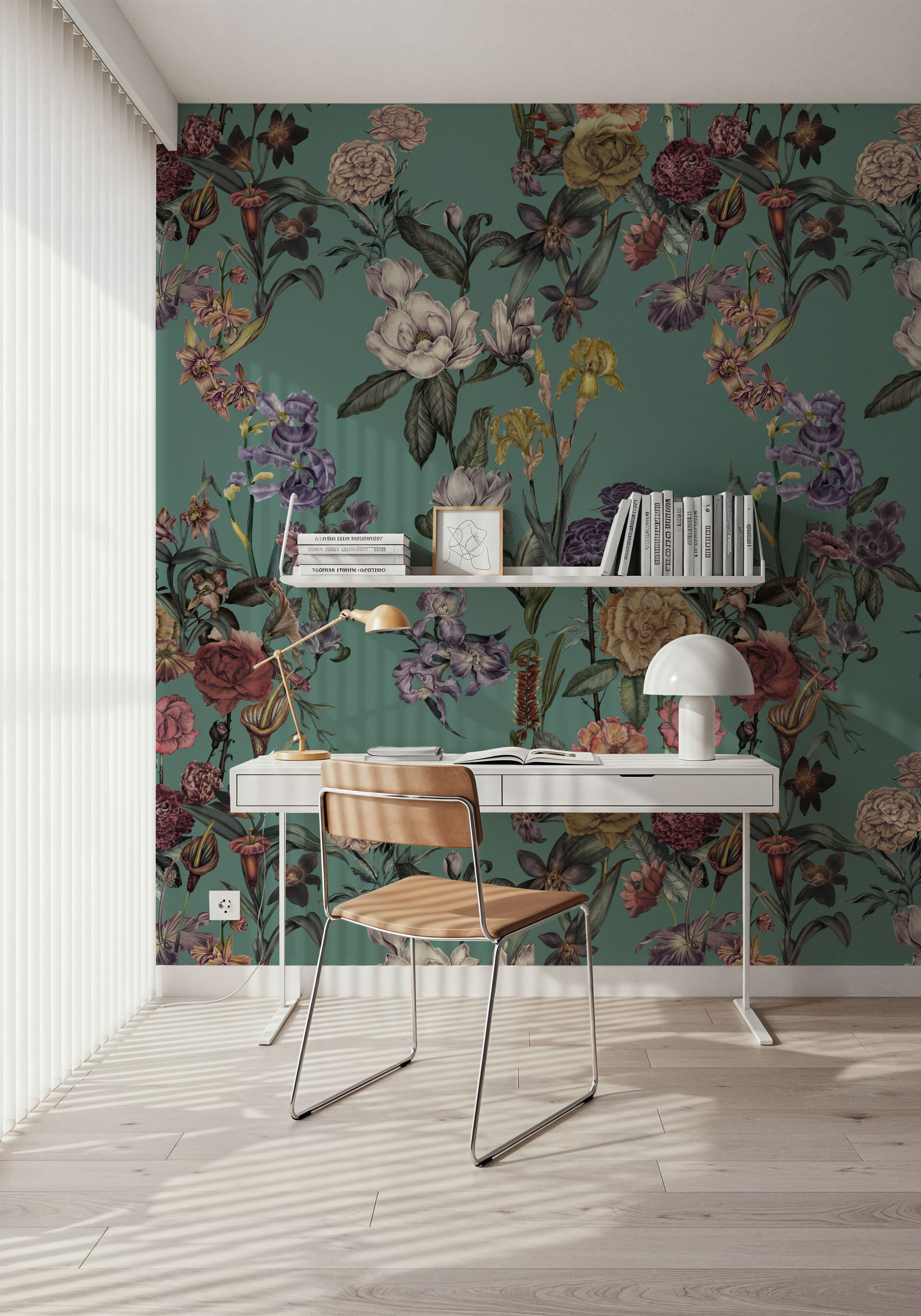 Floral Gaze, Turquoise