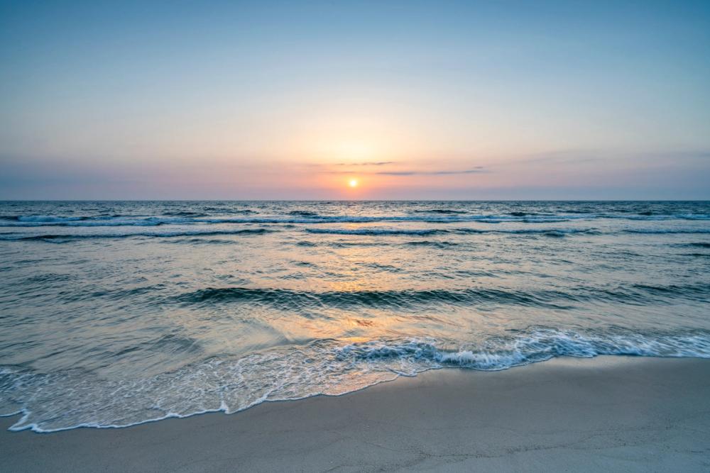 Sunset at the North Sea Coast