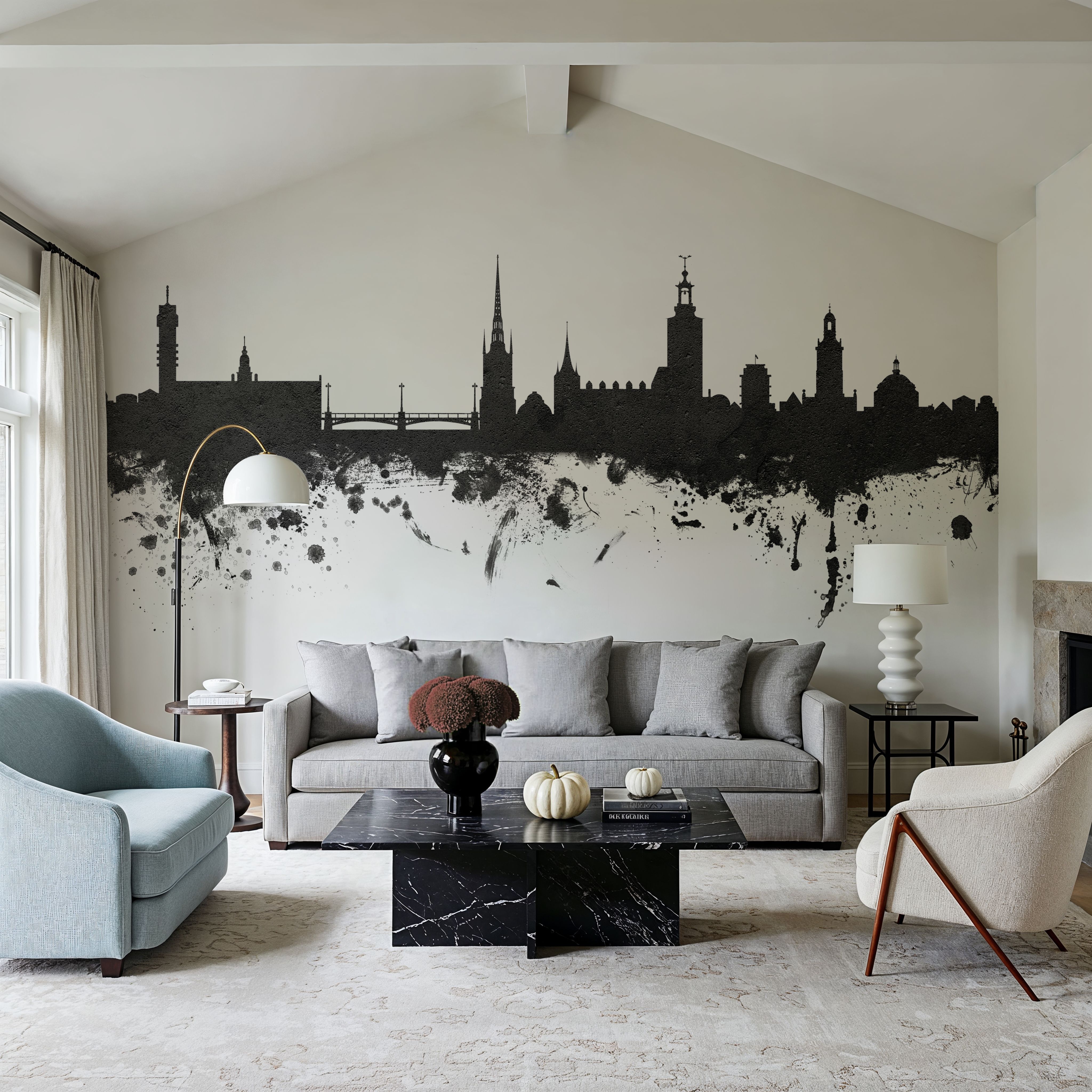 Stockholm Skyline Black & White