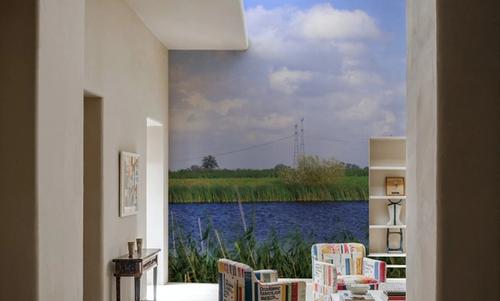 Dutch Riverside Windmill