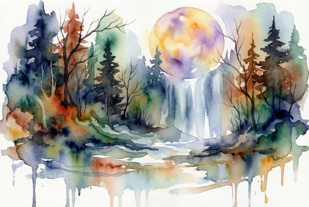 Forest Grove II - Watercolor Landscape Series