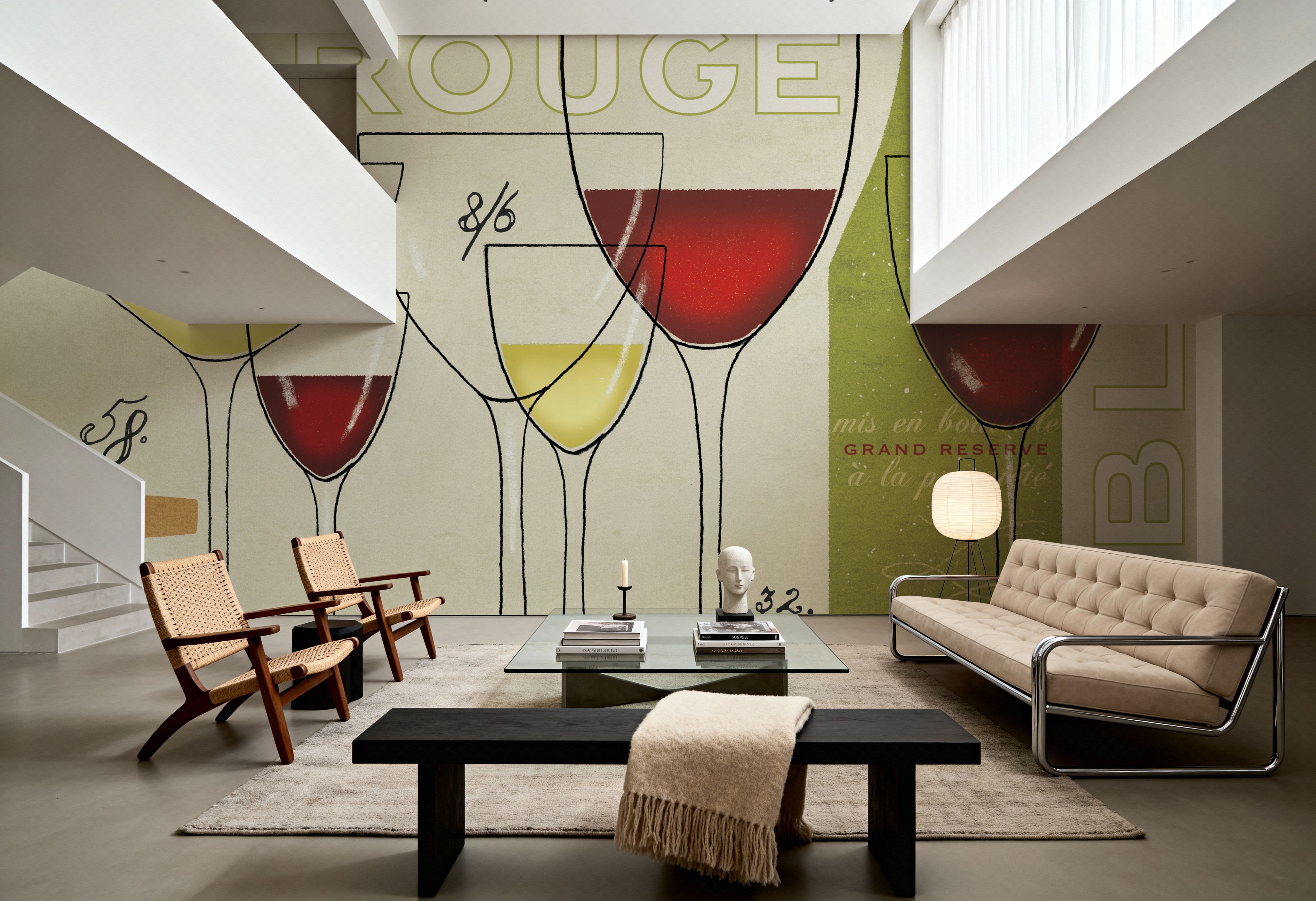 Grand Vins, Papier peint