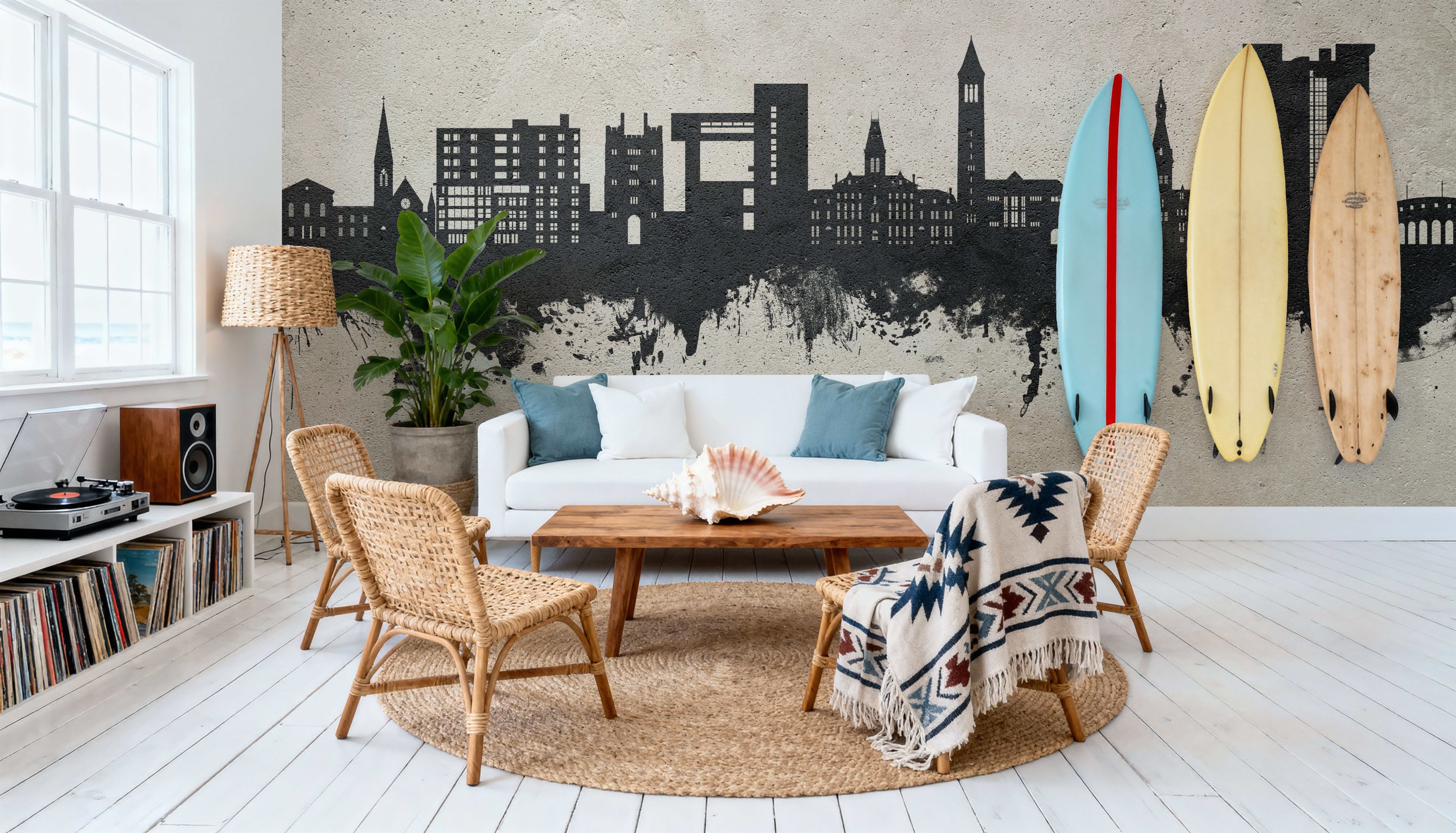 Ithaca New York Skyline Concrete