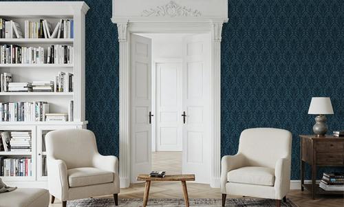 Brushstroke Fan Scallop, French Blue