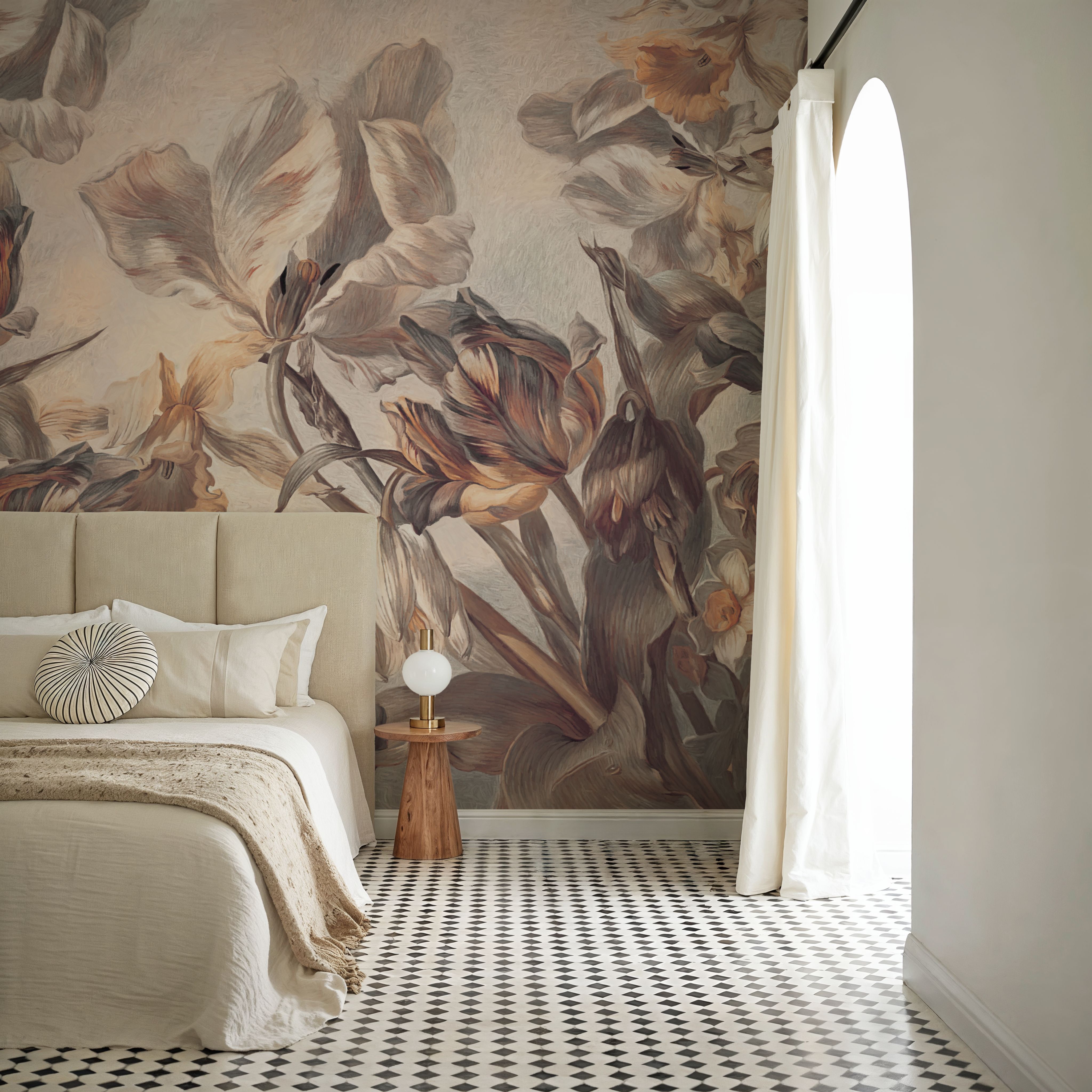 Tulips Feast, Beige