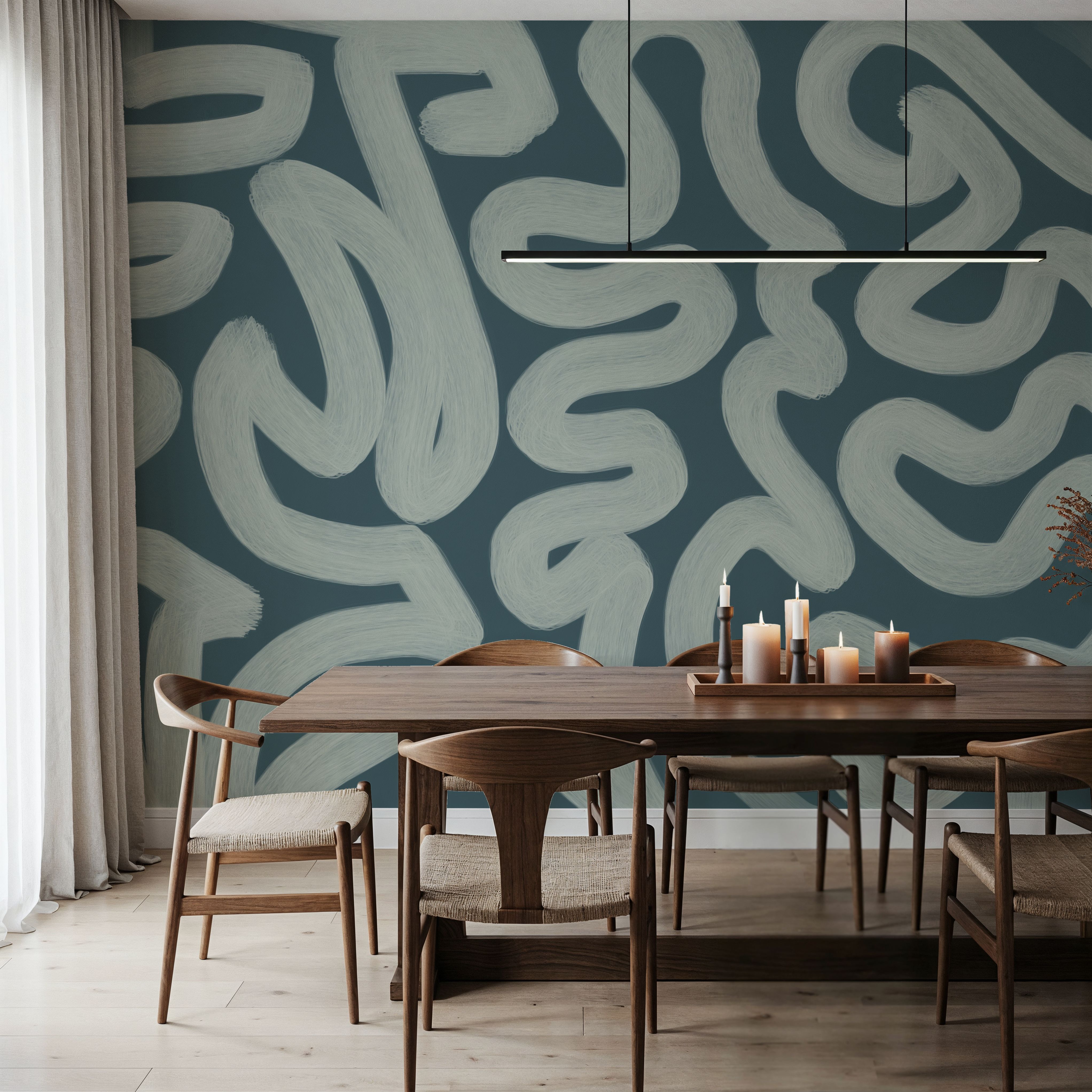 Modern Abstract, Teal