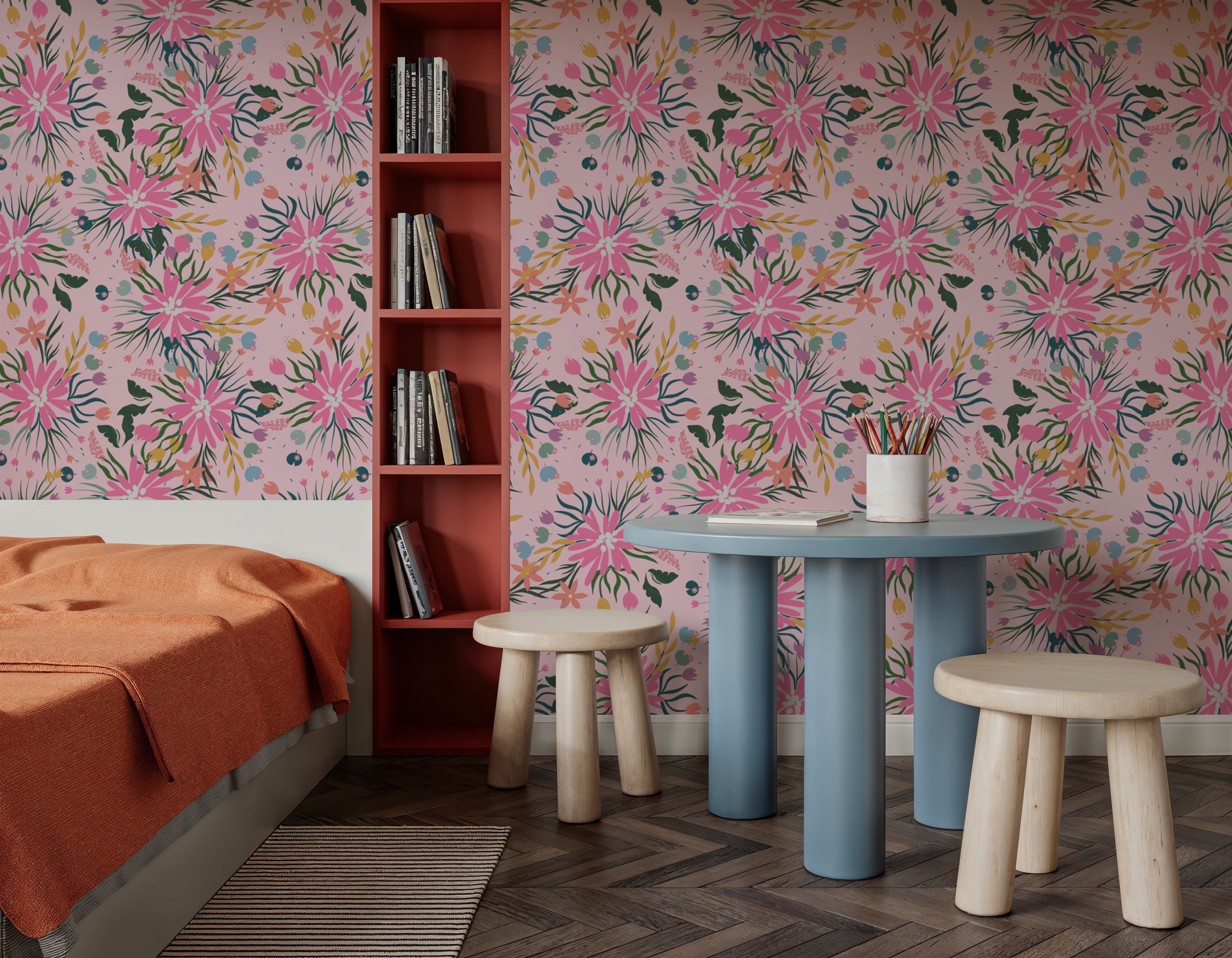 Pink Floral Fireworks