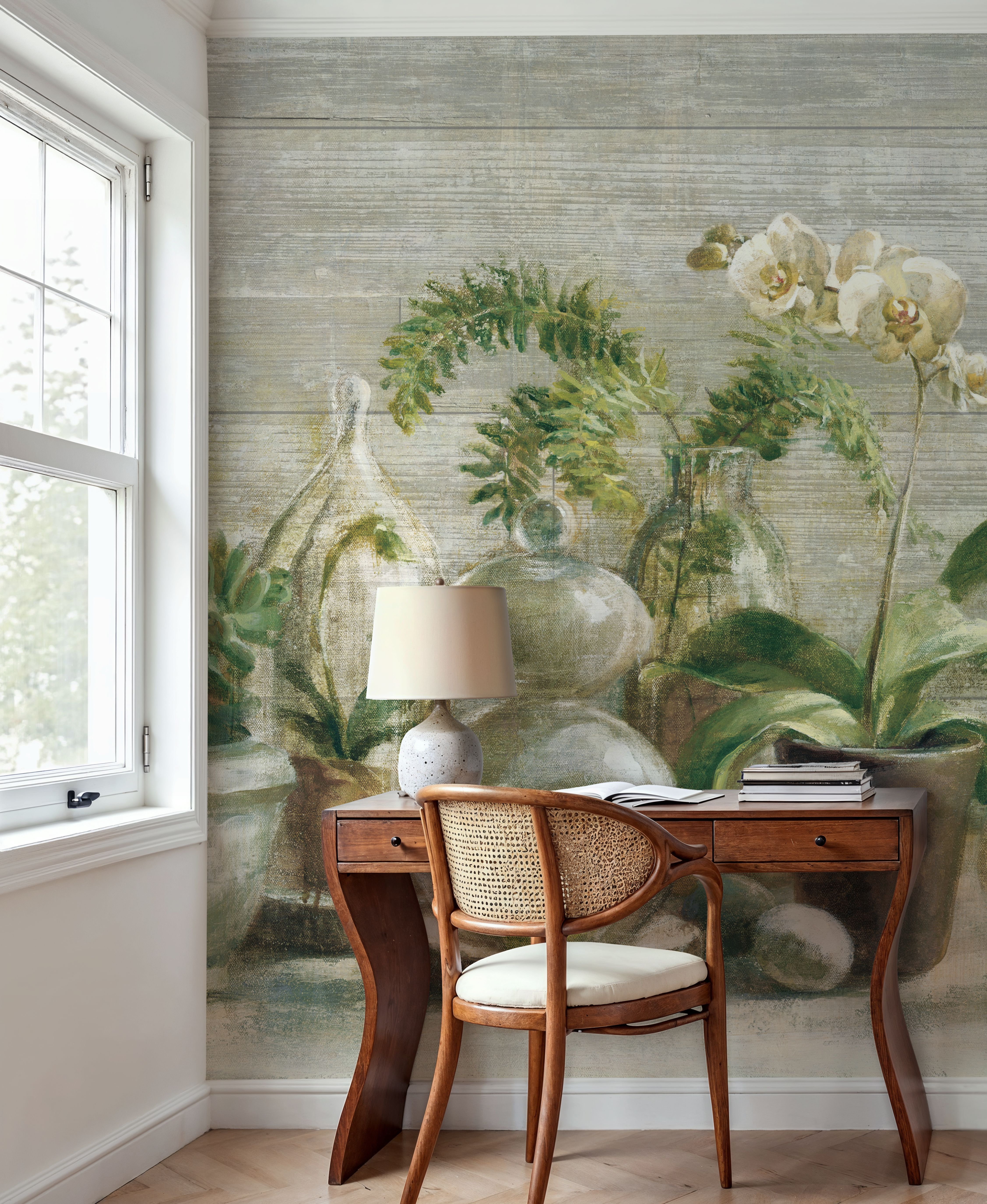 Greenhouse Orchids on Wood v2