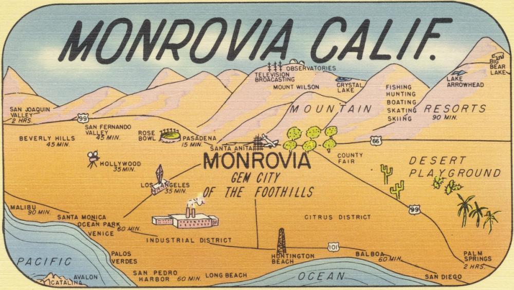 Greetings from Monrovia - Screenprint Postcard