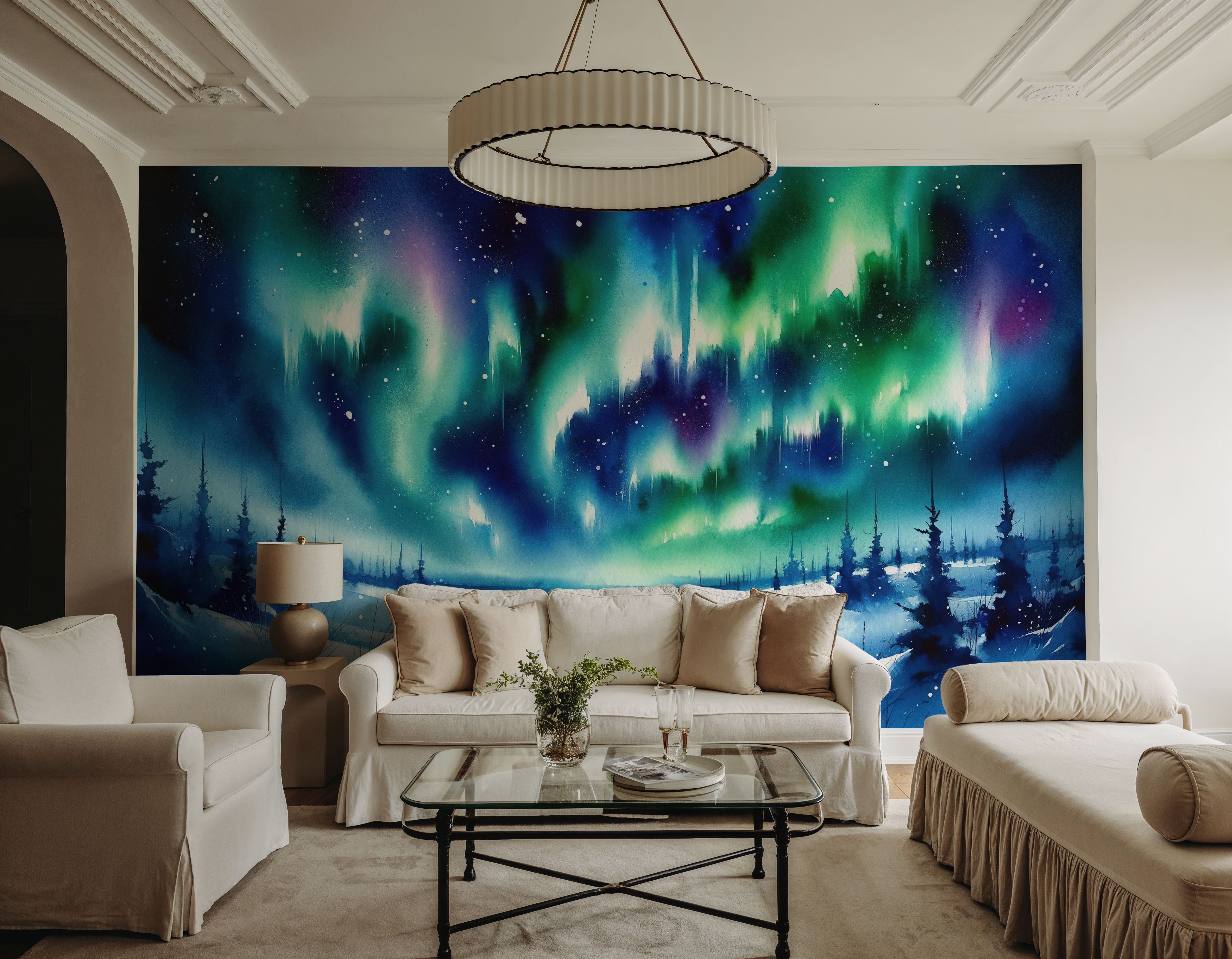 Arctic Fox and Northern Lights