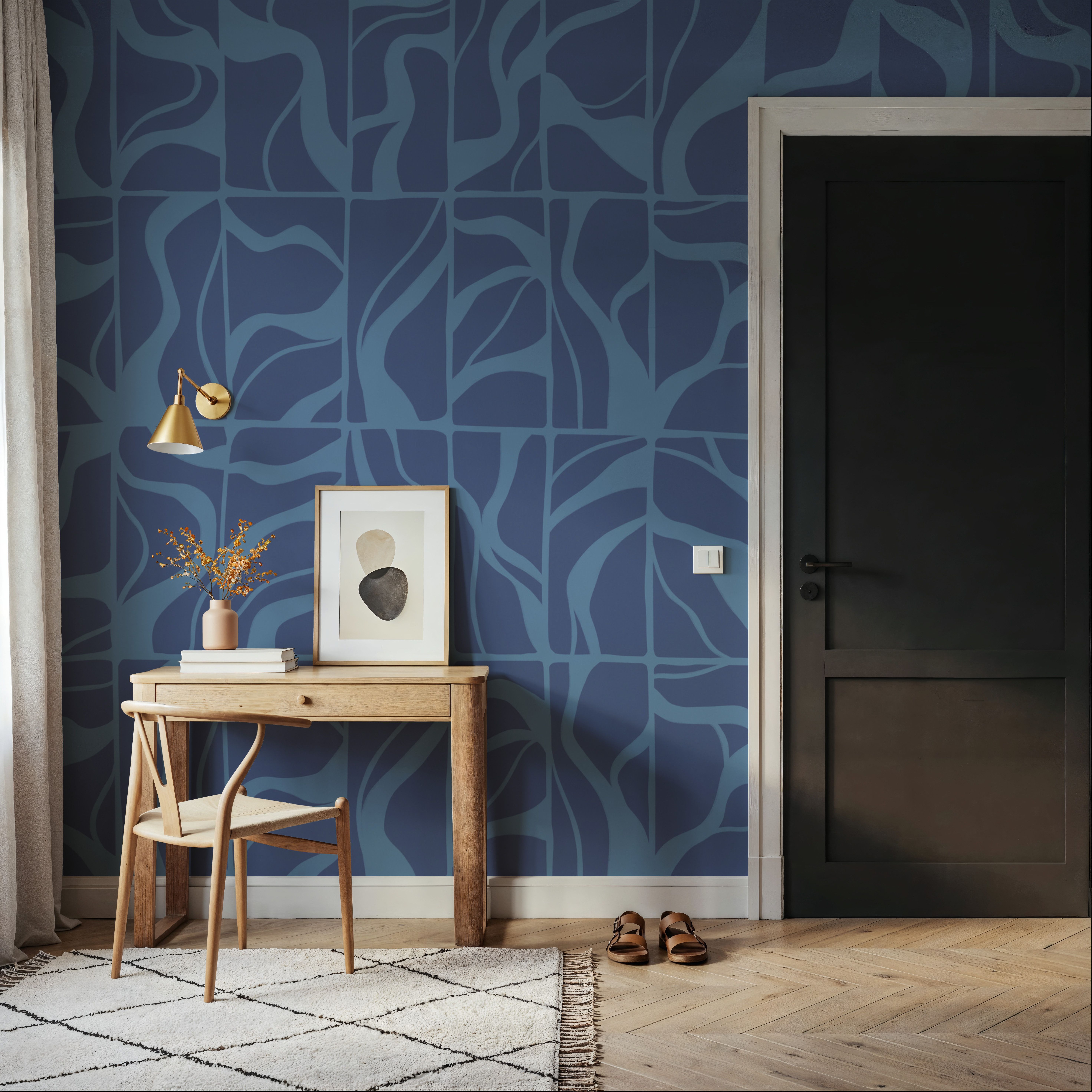 Linear Drift, Cornflower Blue