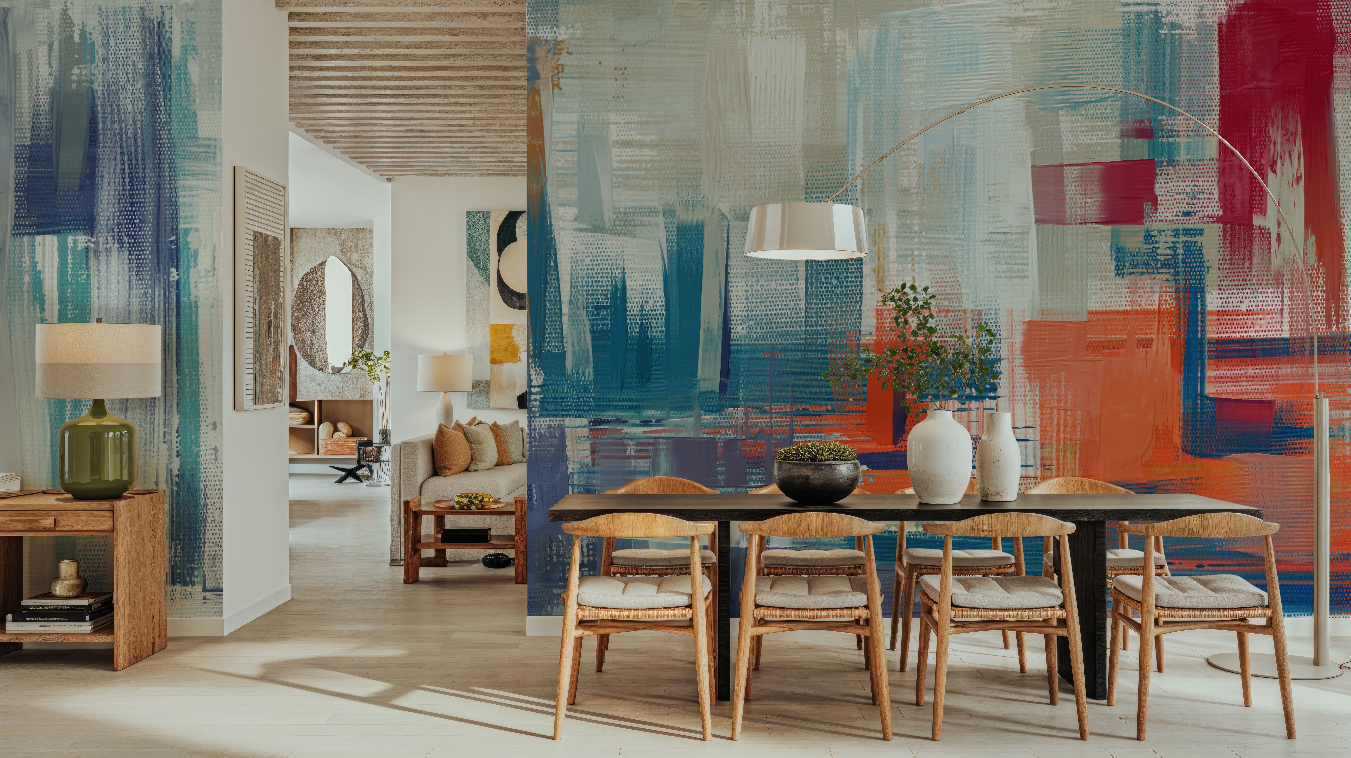 Sense Of The City, White And Blue, Tapeten