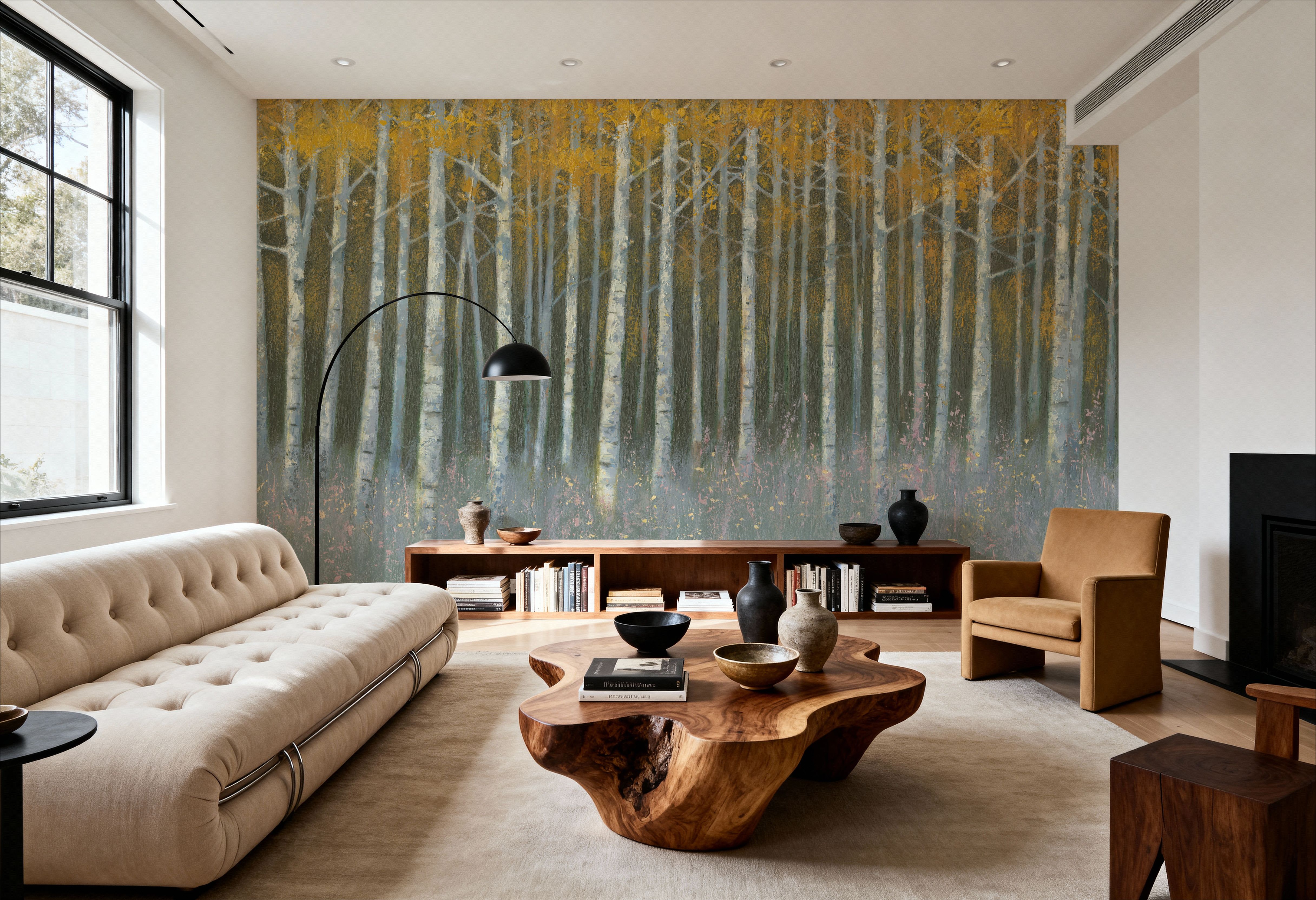 Birch Dusk, Papier peint