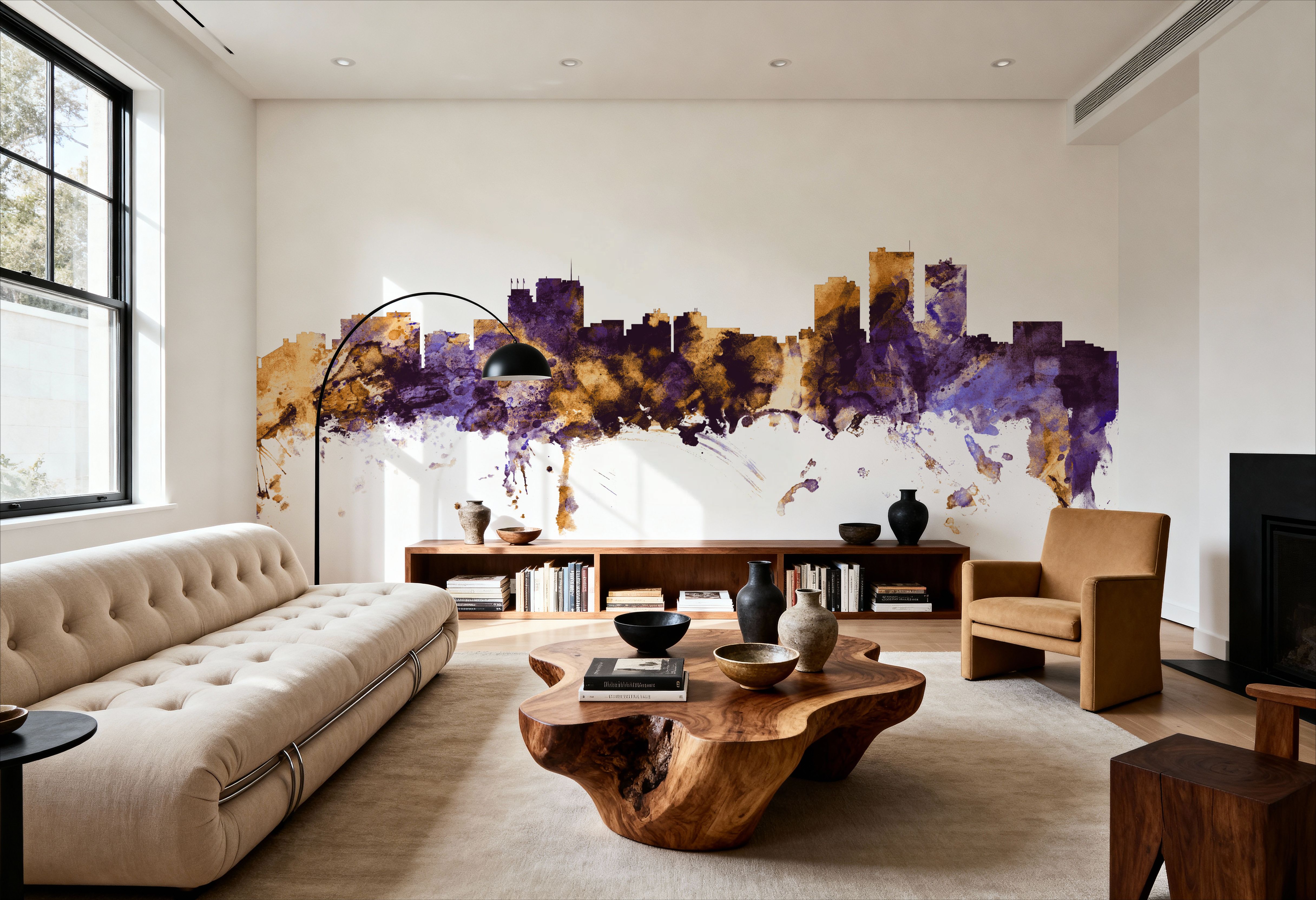 Anchorage Alaska Skyline Purple & Gold