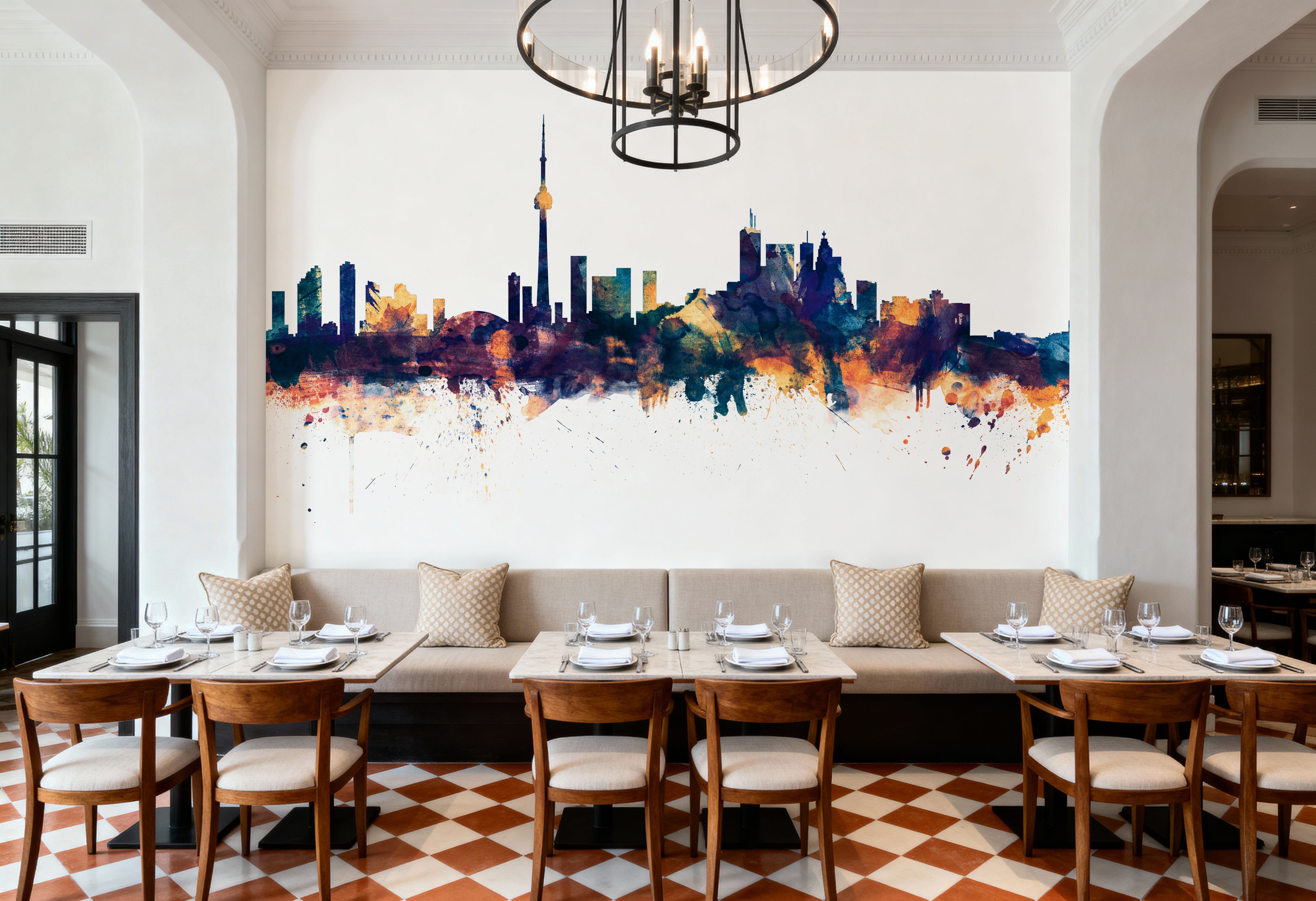 Toronto Canada Skyline Blue & Bronze