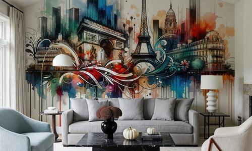 Watercolor Skyline Paris III
