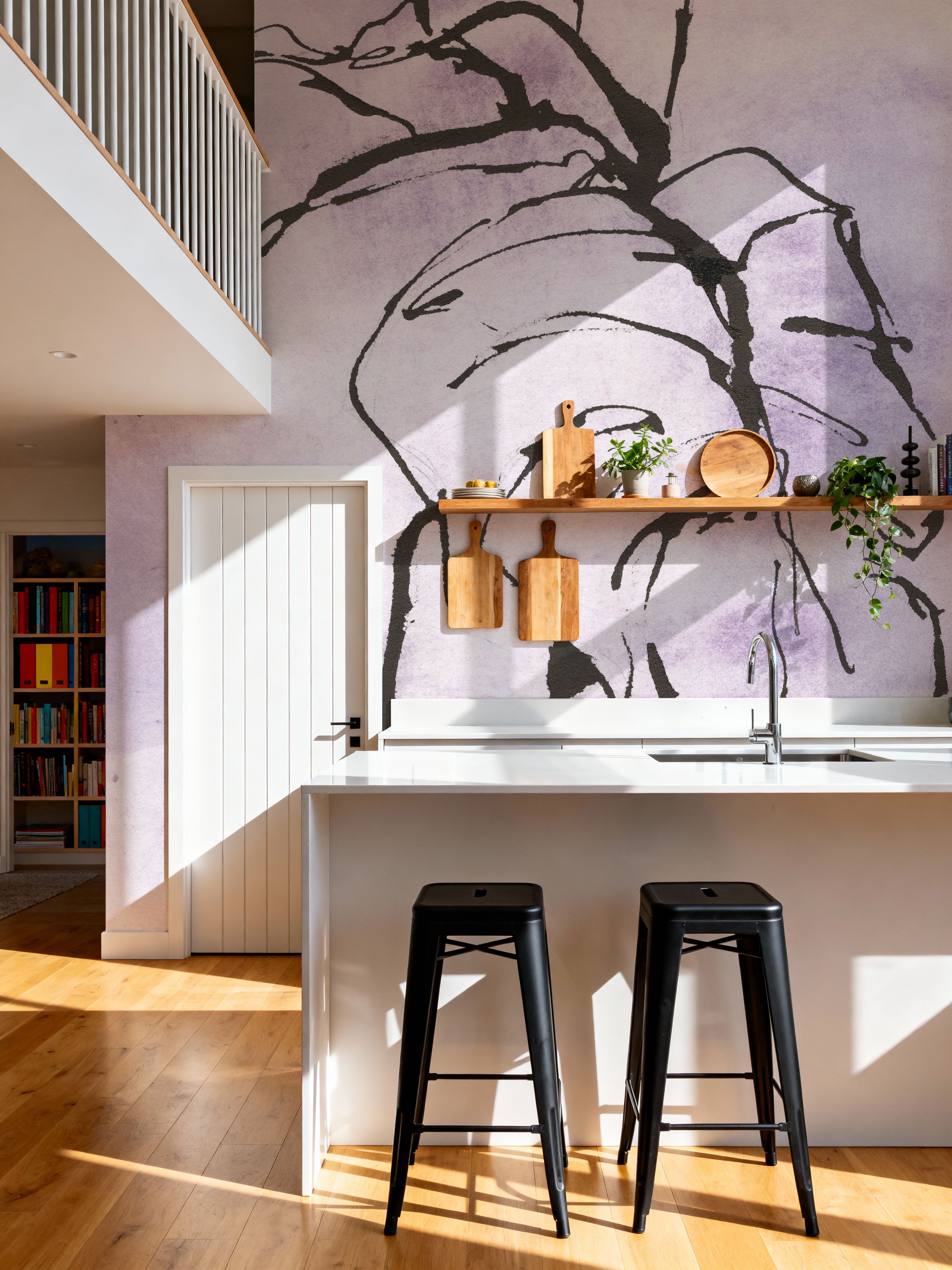 Midnight Plum Leaf I