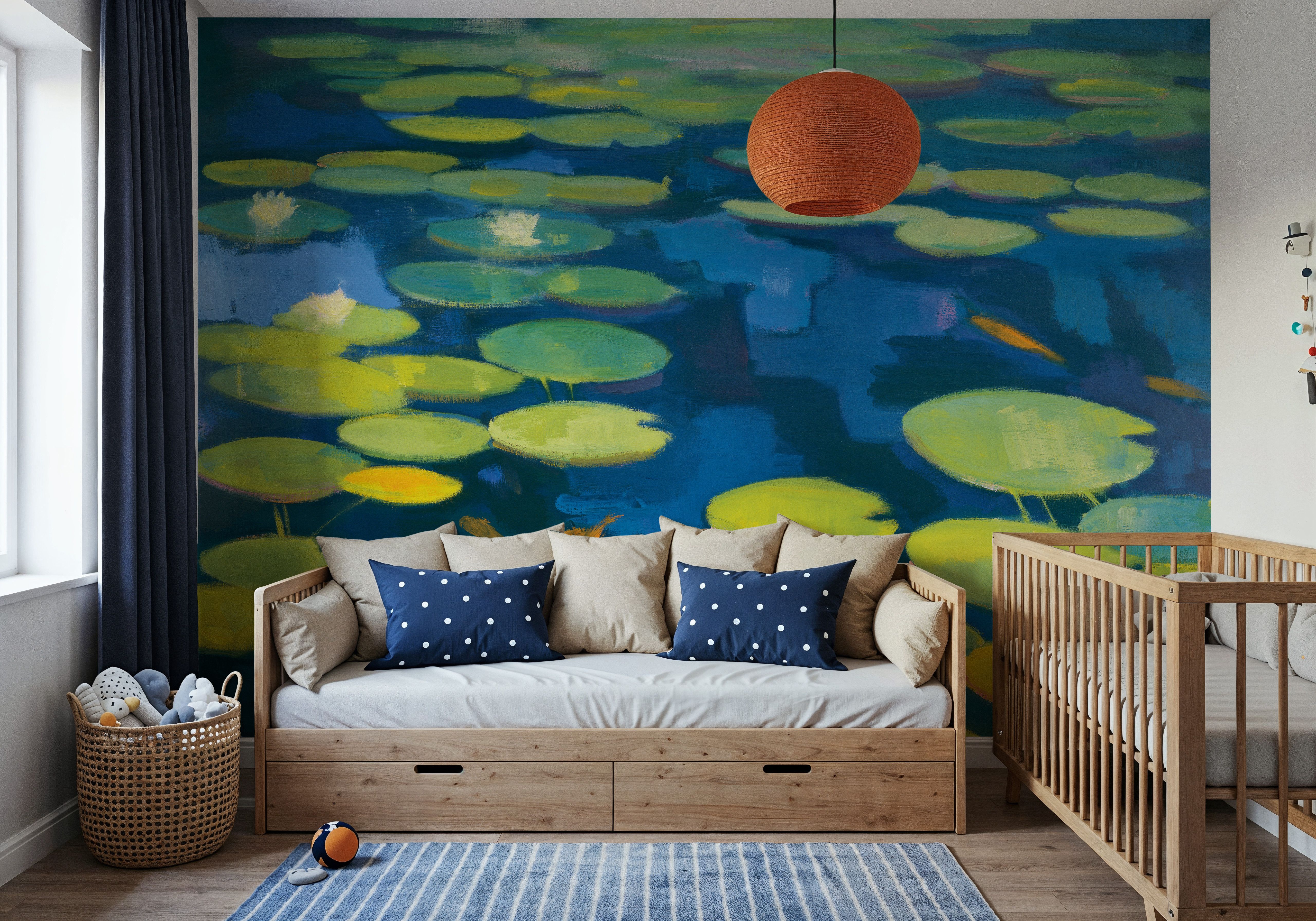 Lily Pond with Koi