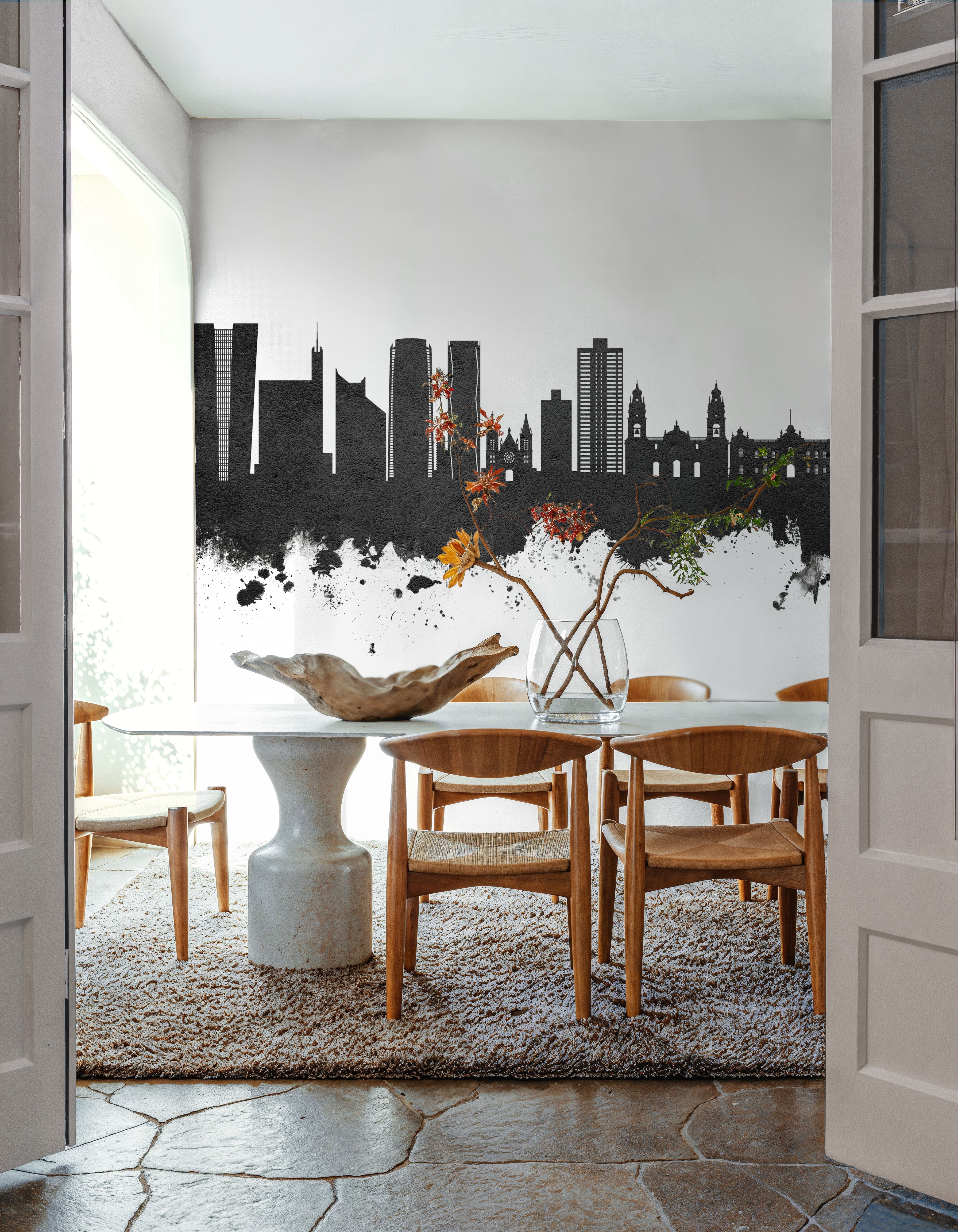 Lima Peru Skyline Black & White