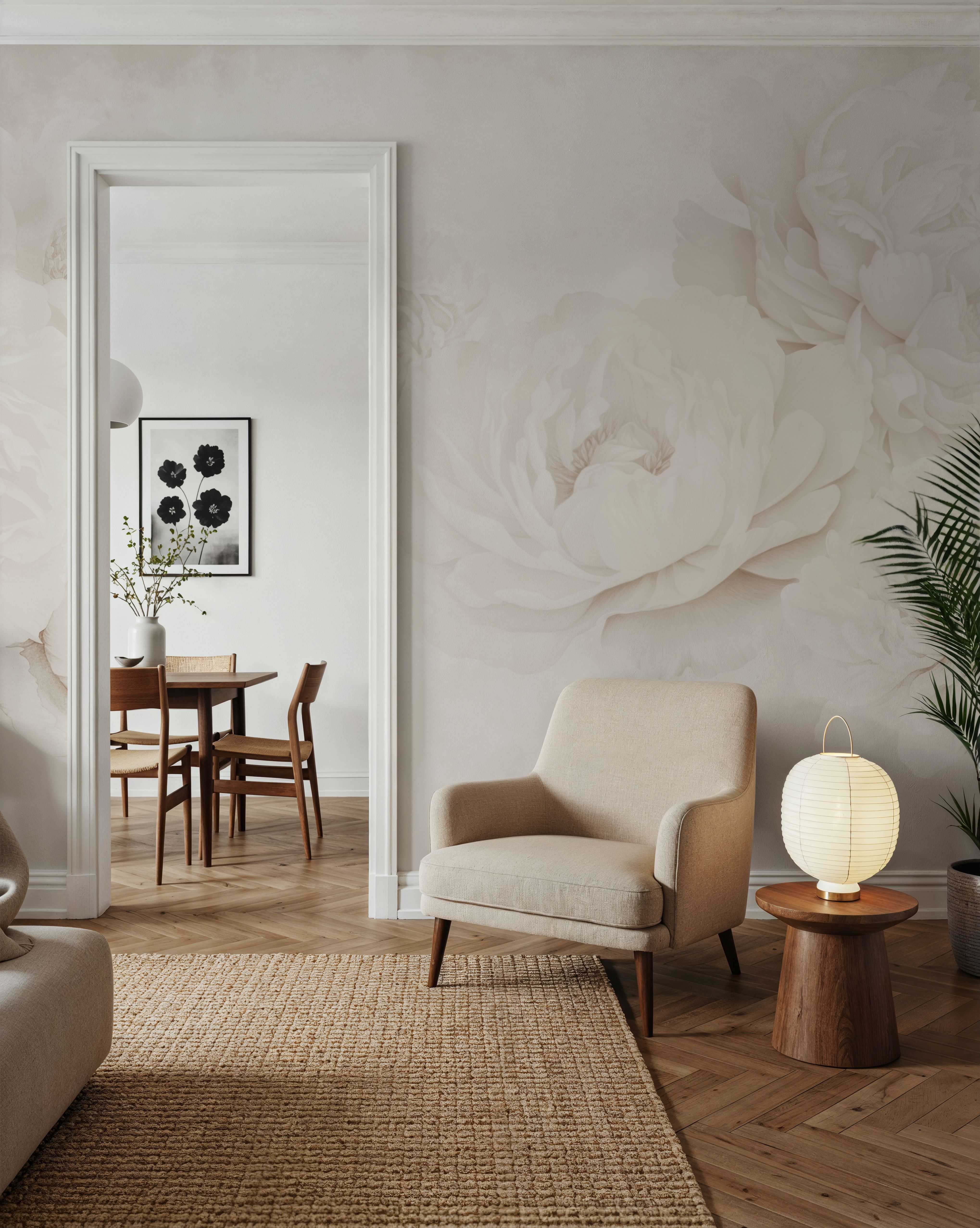 Transcendent Peony, Sepia