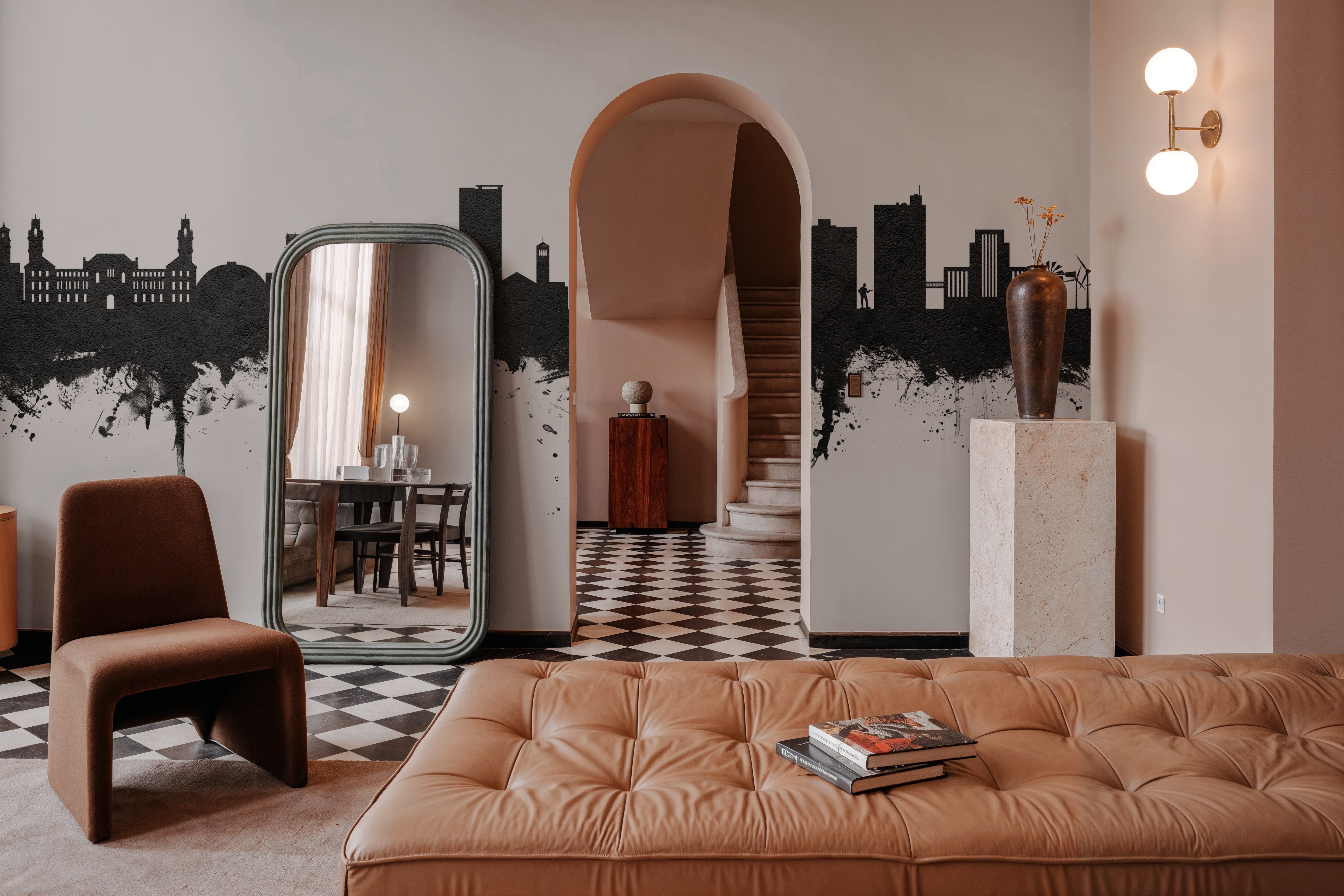 Lubbock Texas Skyline Black & White, Wallpaper