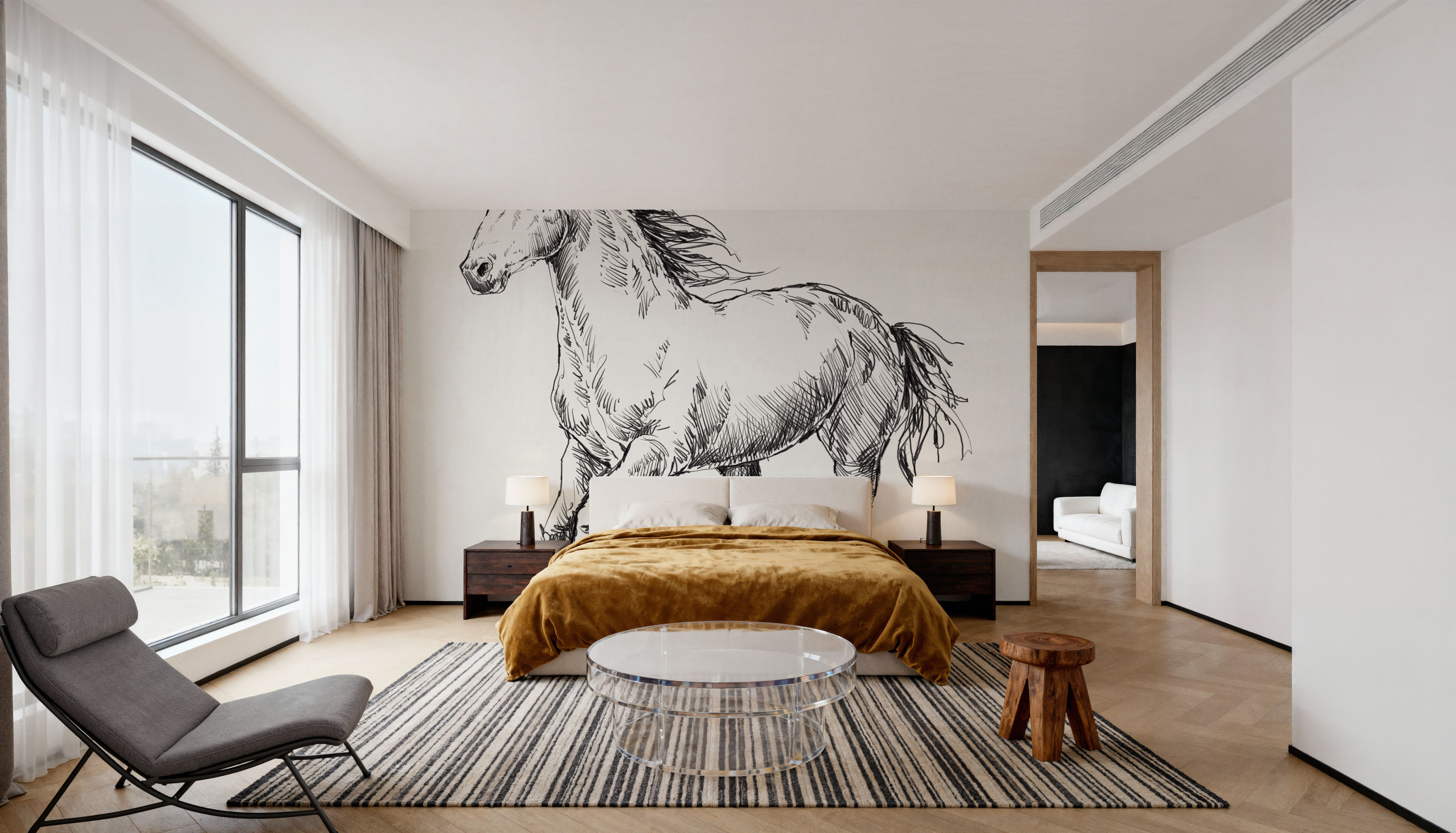 Trot Sketch, Tapeten