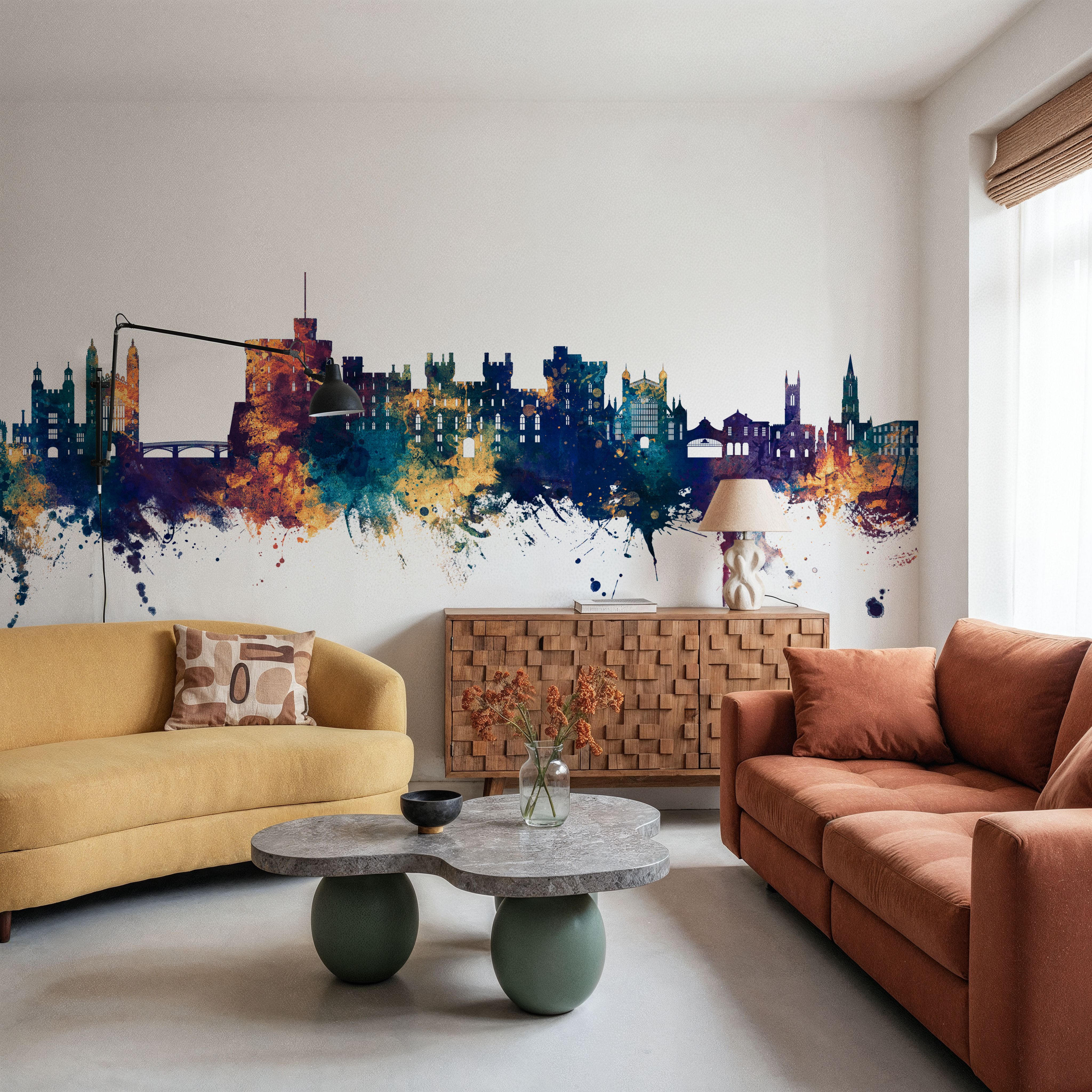 Windsor England Skyline Blue & Bronze