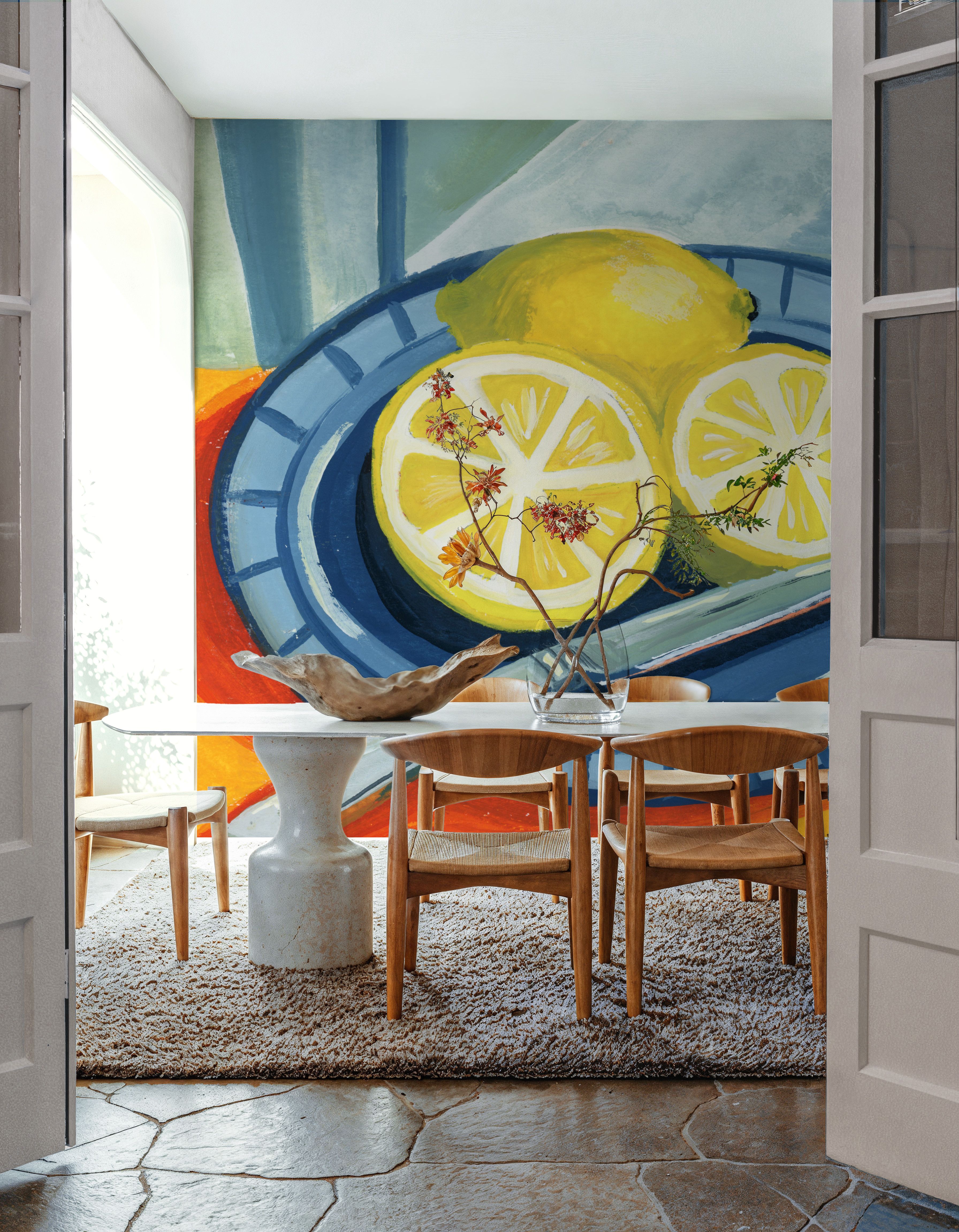 Sliced Lemons on Plates