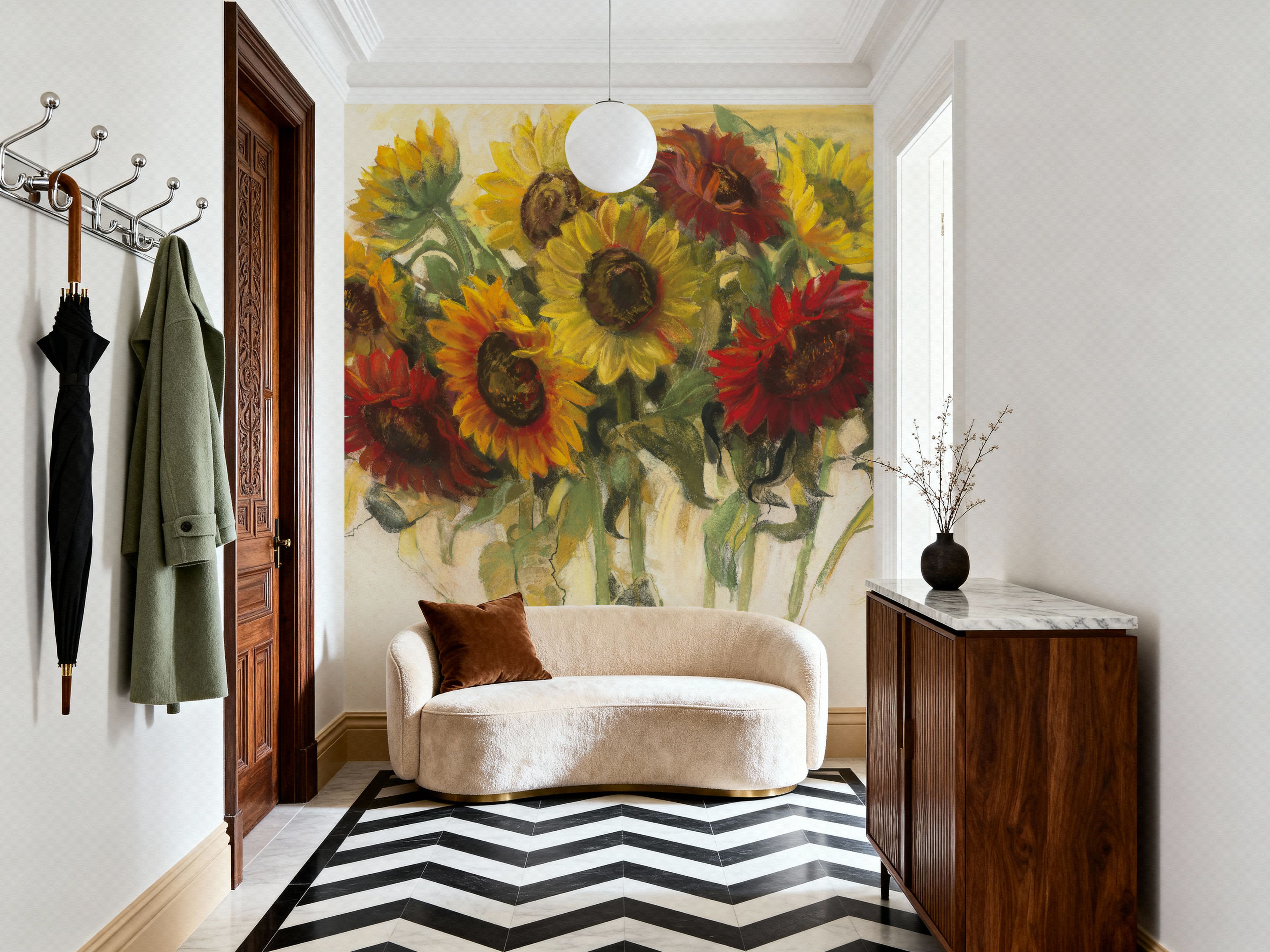 Gathering Sunflowers