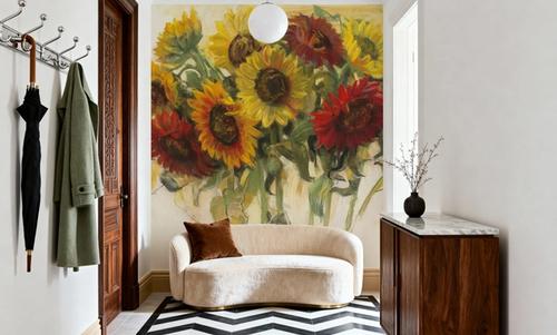 Gathering Sunflowers