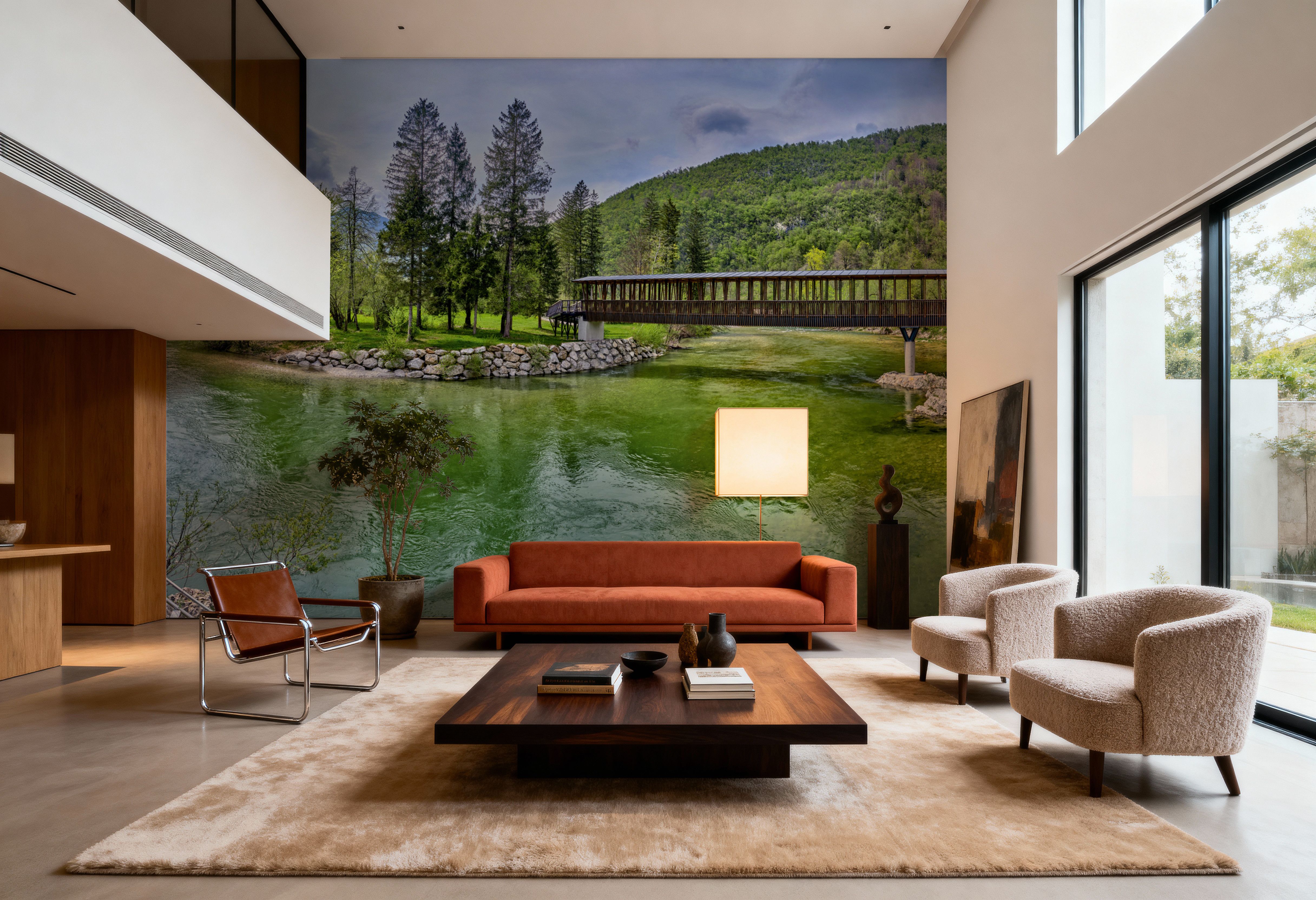 Mountain Bridge Serenity, Wallpaper