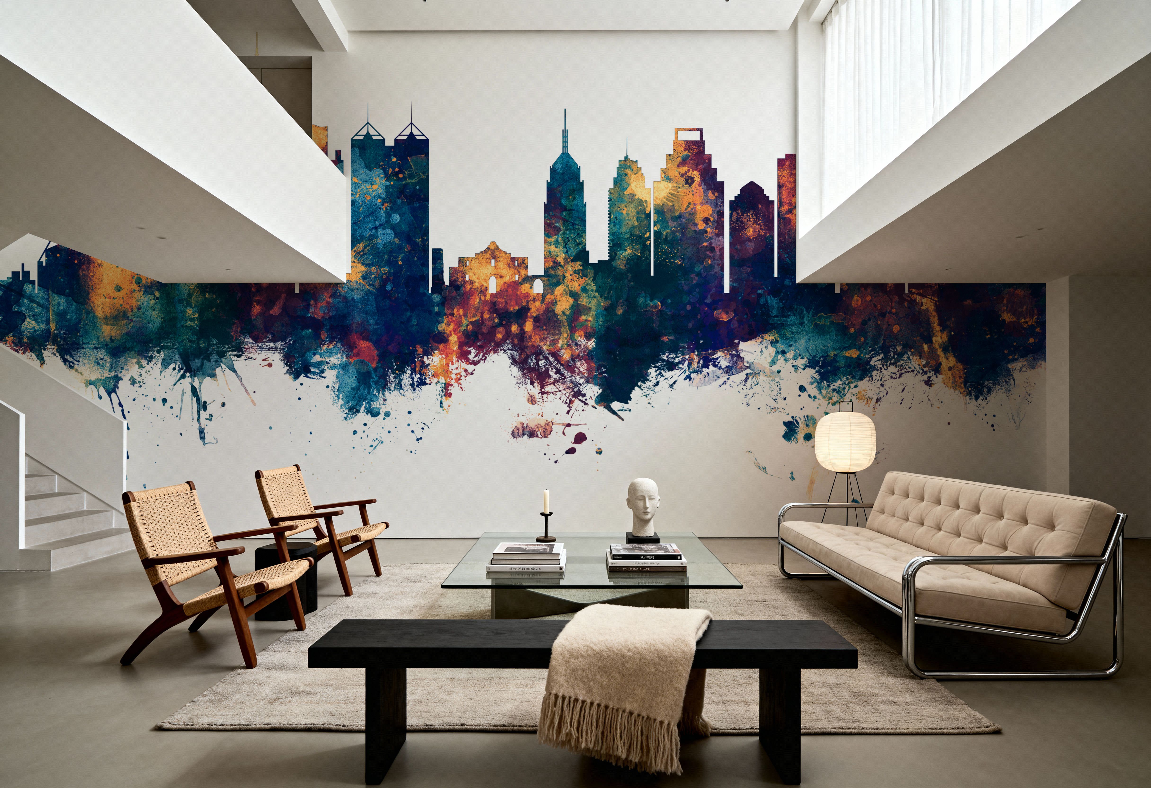 San Antonio Texas Skyline Blue & Bronze