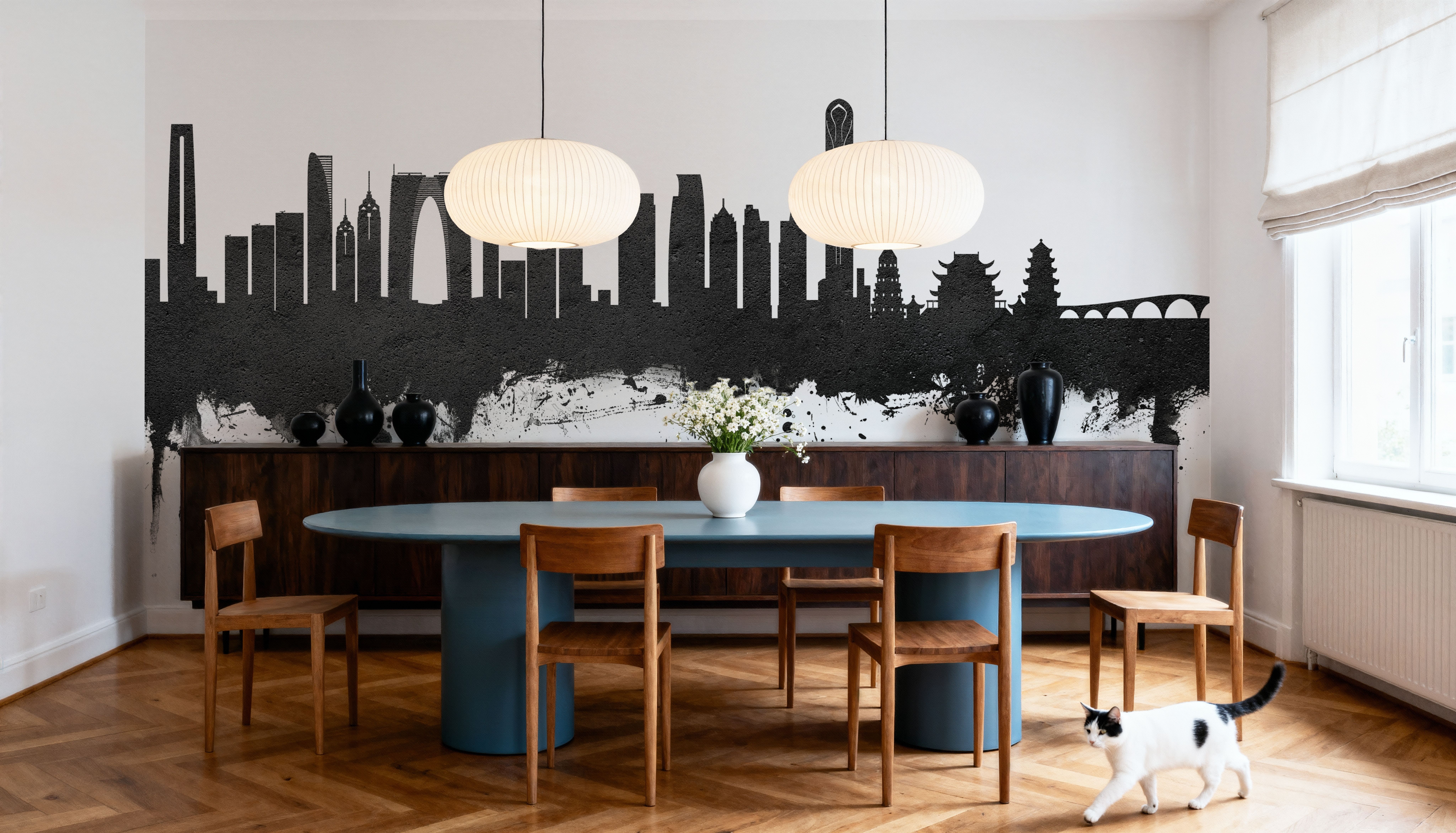 Suzhou China Skyline Black & White