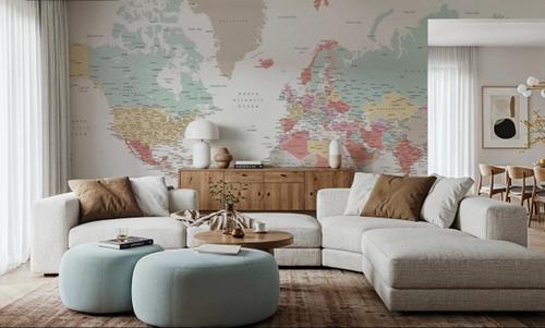 World Map Cities - Pastella