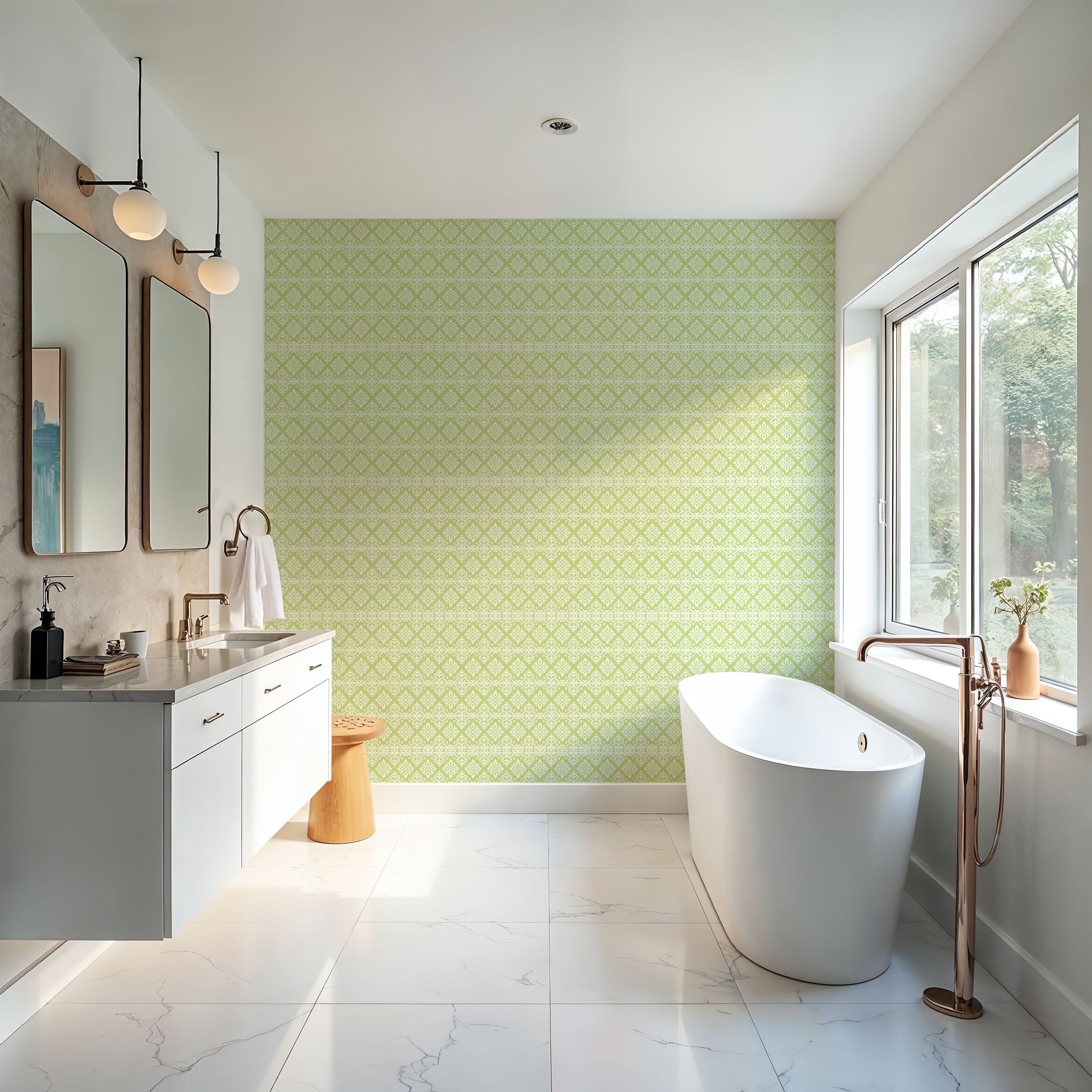 Amadora Squares Light Green