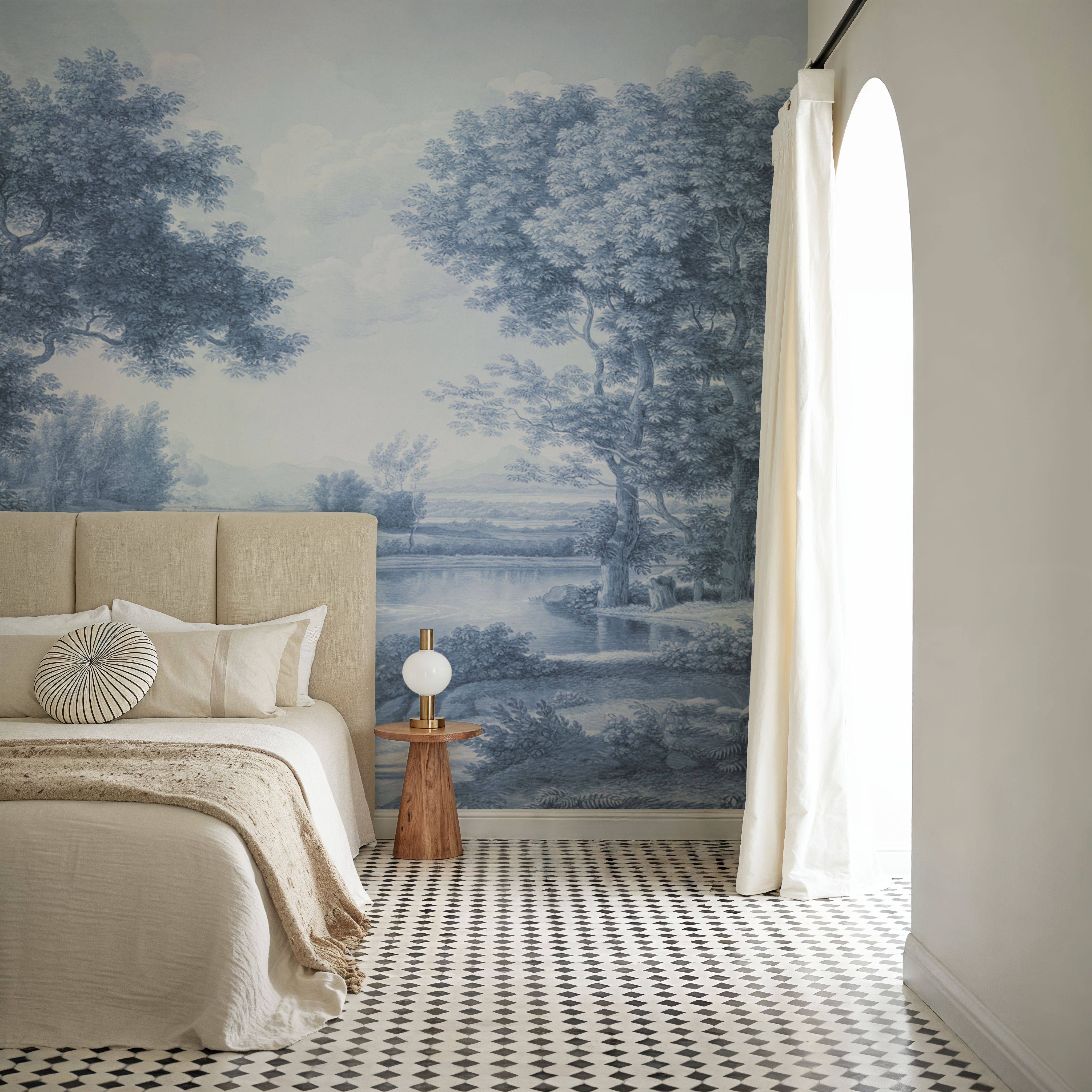 Riverbank Oak Landscape, Blues