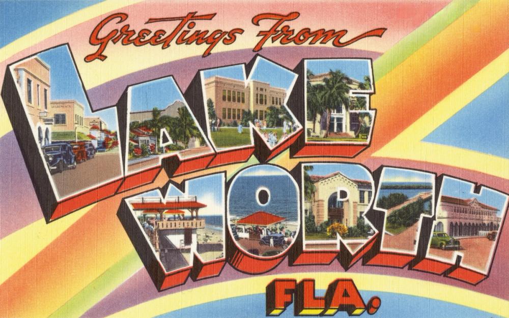 Greetings from Lake Worth - Screenprint Postcard