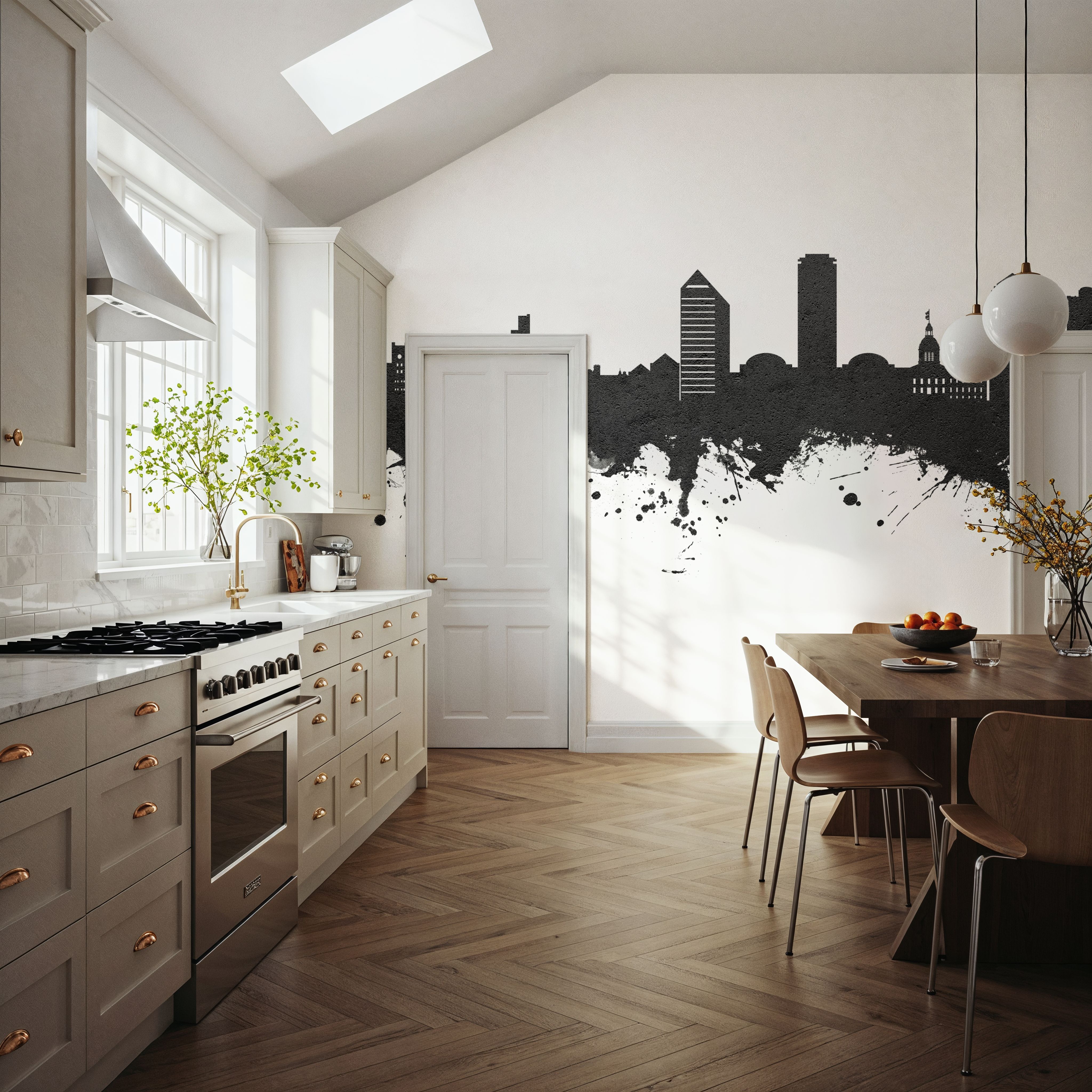 Tallahassee Florida Skyline Black & White