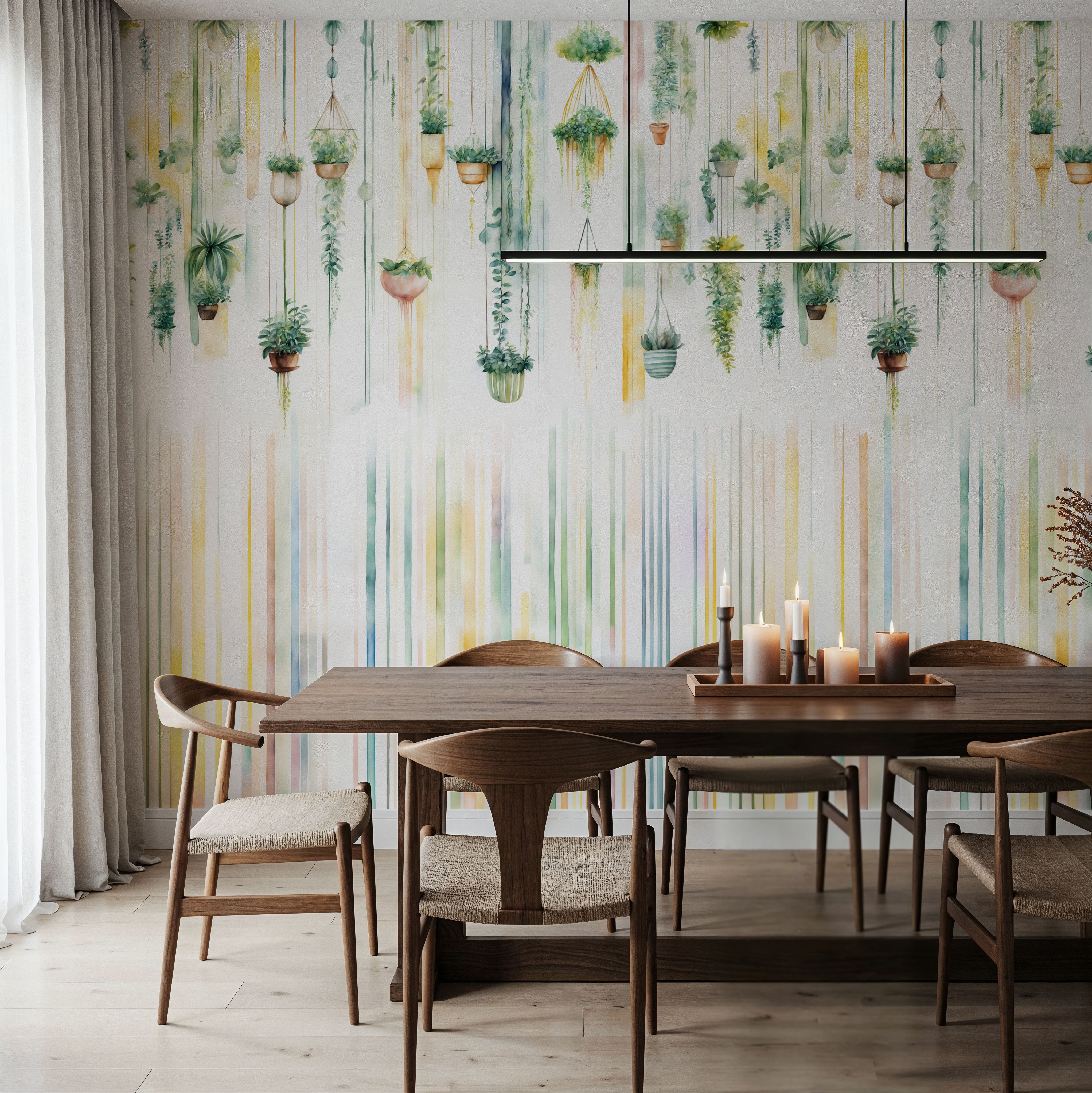 Hanging Watercolor Gardens Color