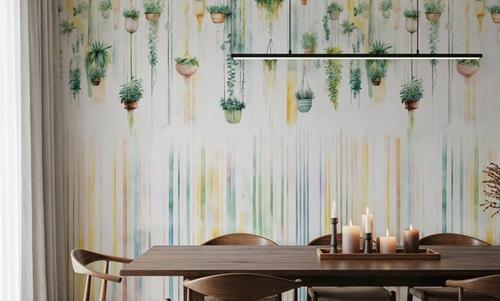 Hanging Watercolor Gardens Color