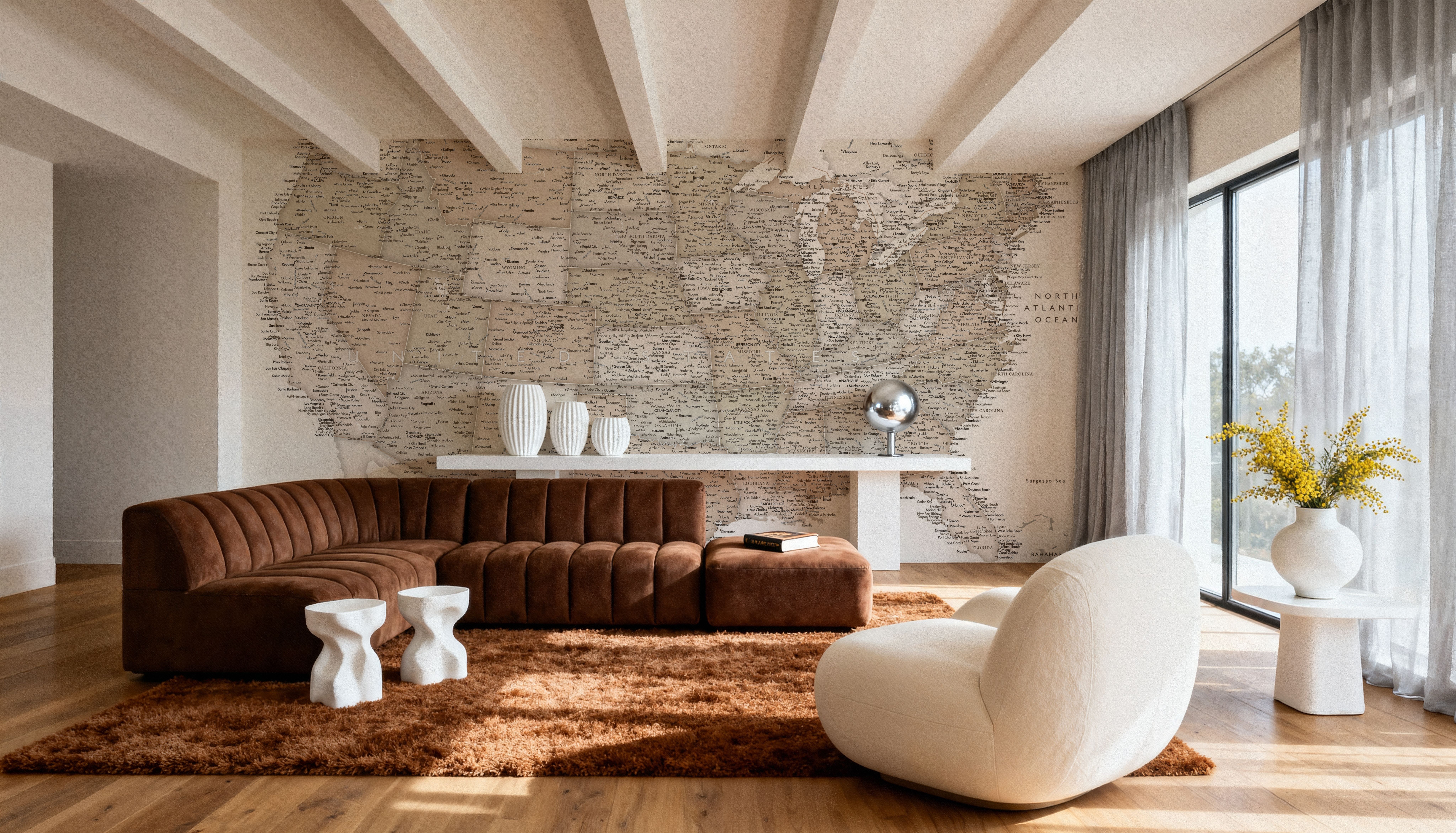 US Map Detailed - Loui, Wallpaper