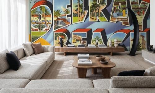 Greetings from Delray Beach - Screenprint Postcard