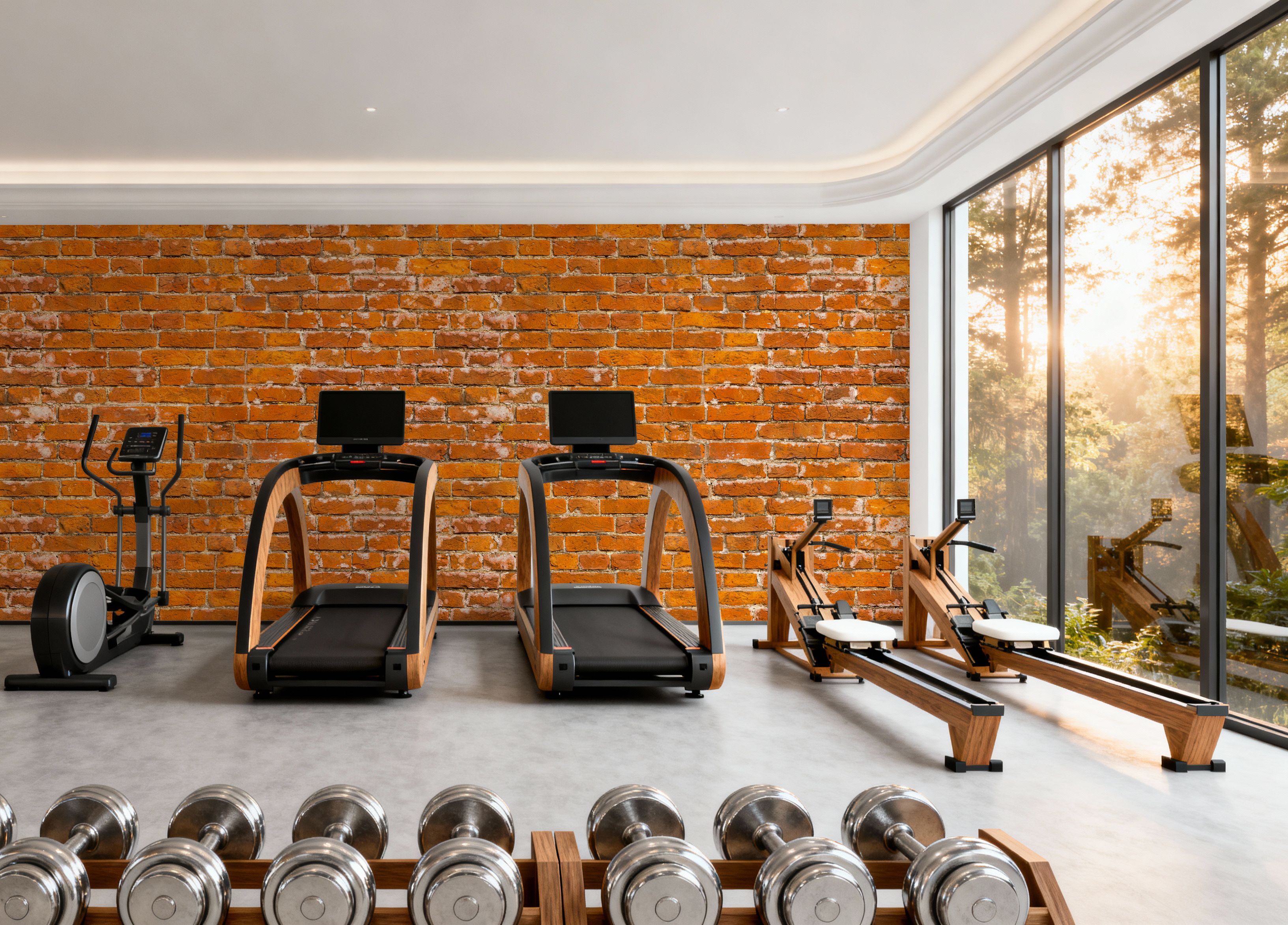 Weathered Red Brick Wall