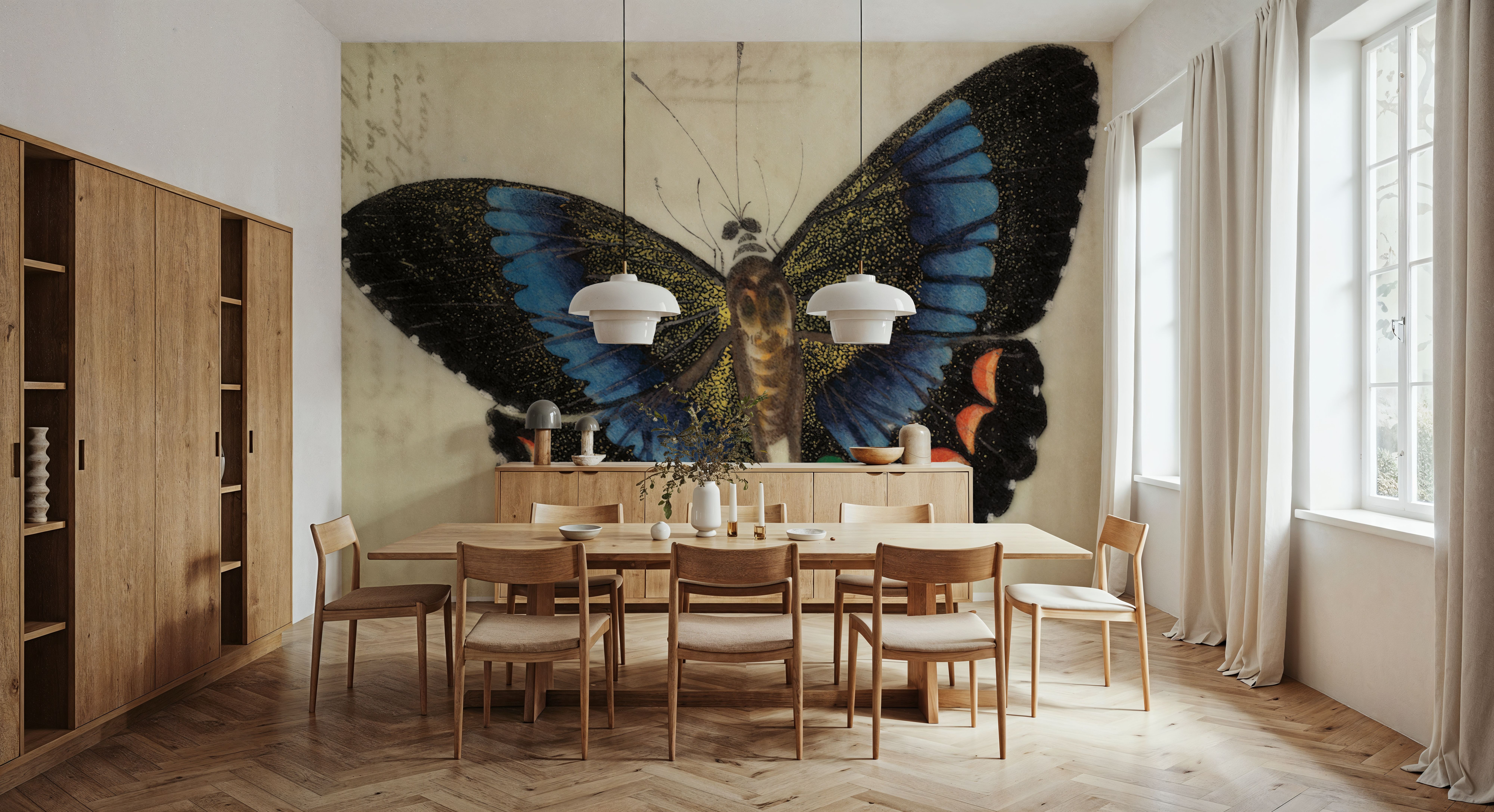 Vintage Blue Butterfly