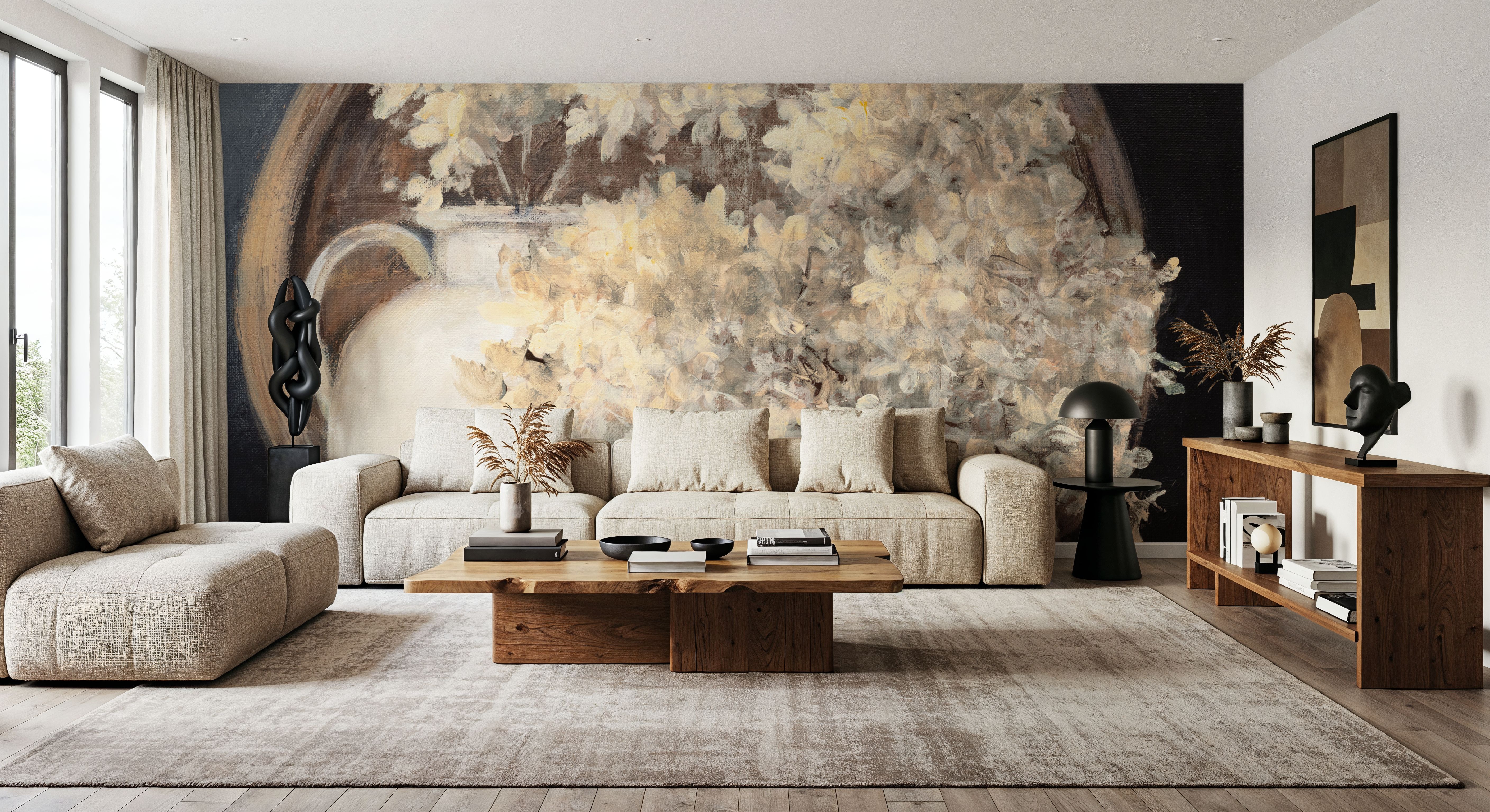 Golden Hydrangeas II White