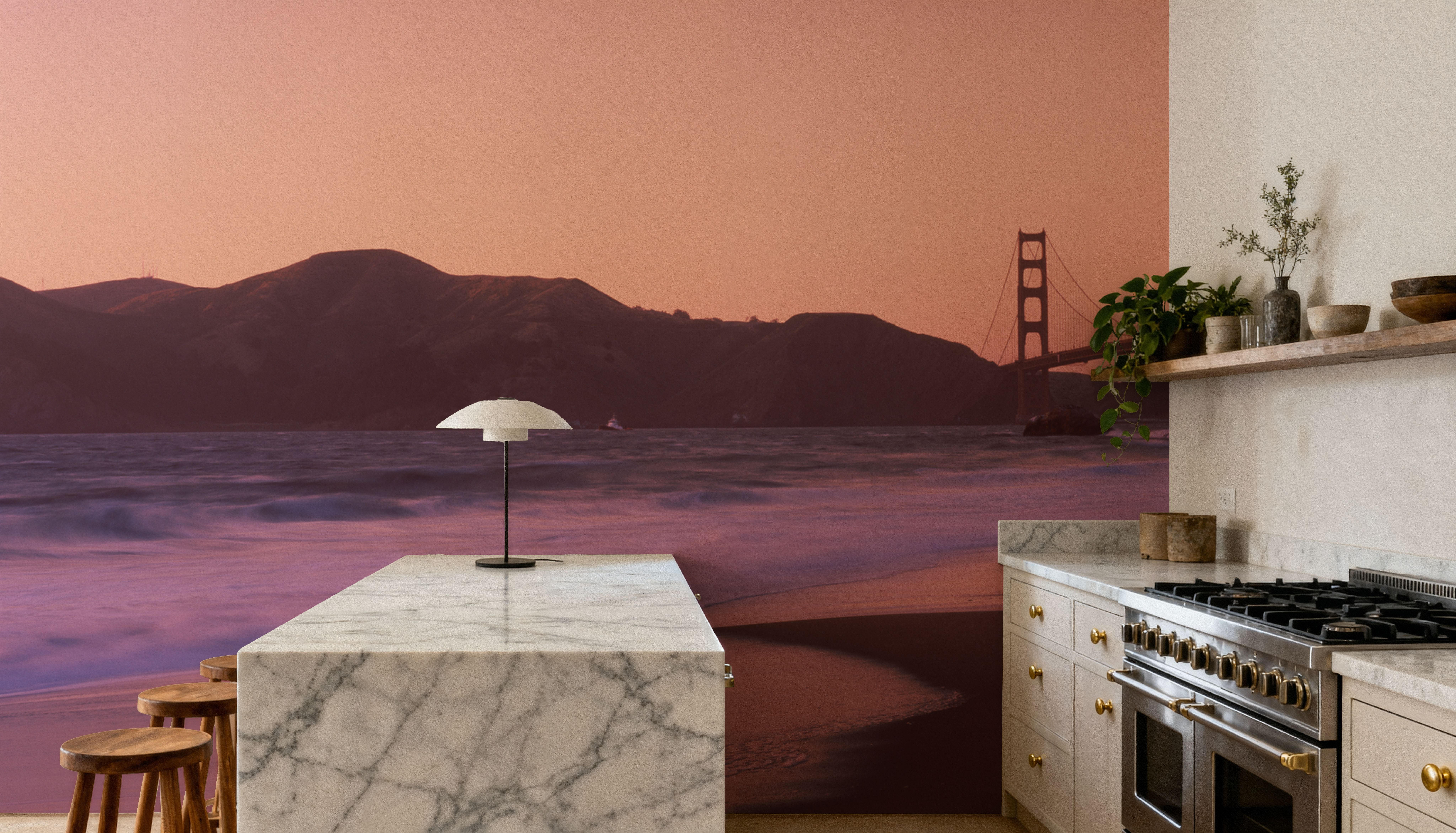 Crimson Bridge Twilight Red