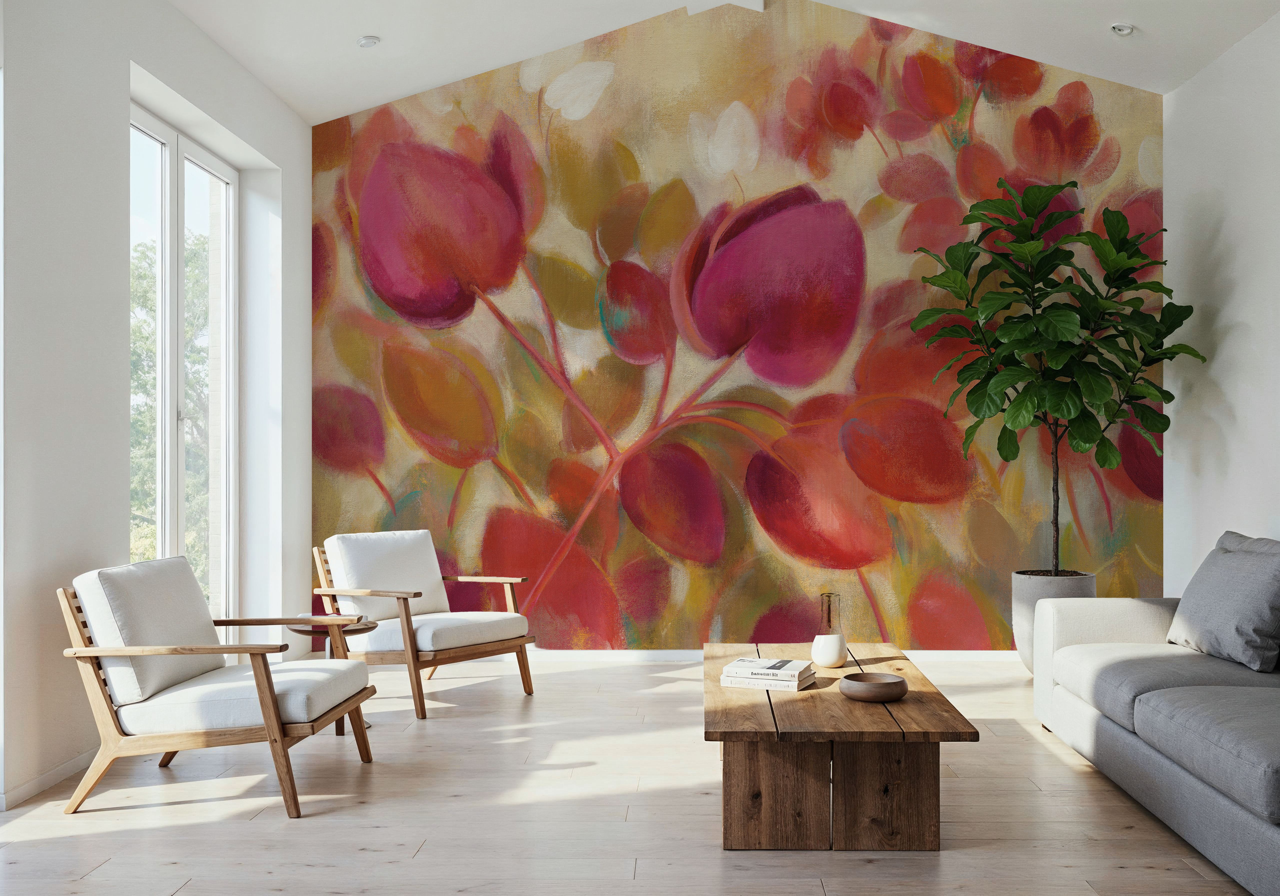 Magenta Tropical, Behang